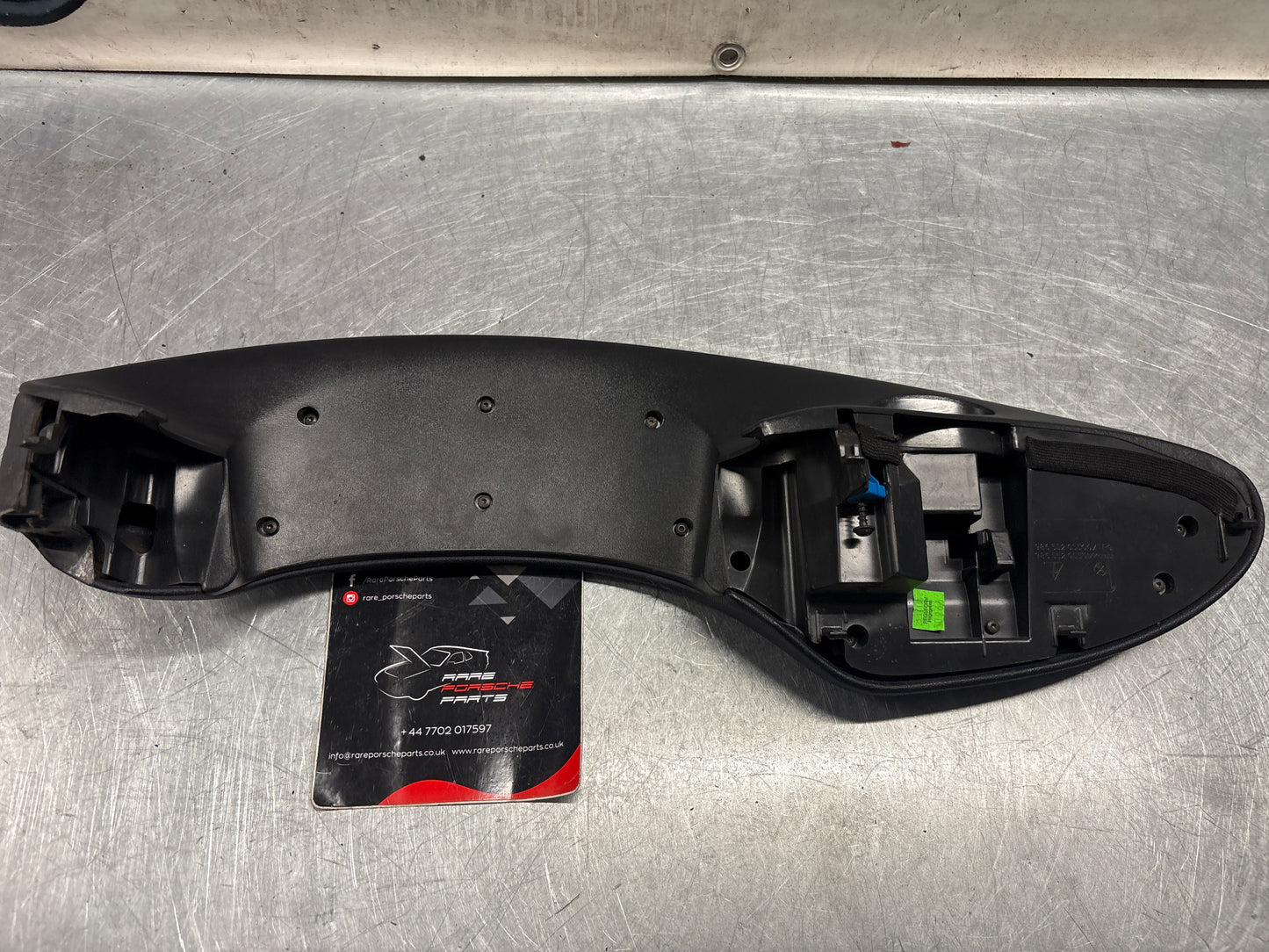 Porsche Boxster 986 dashboard cluster trim,black/dark green used 98655205500 / 98655205501
