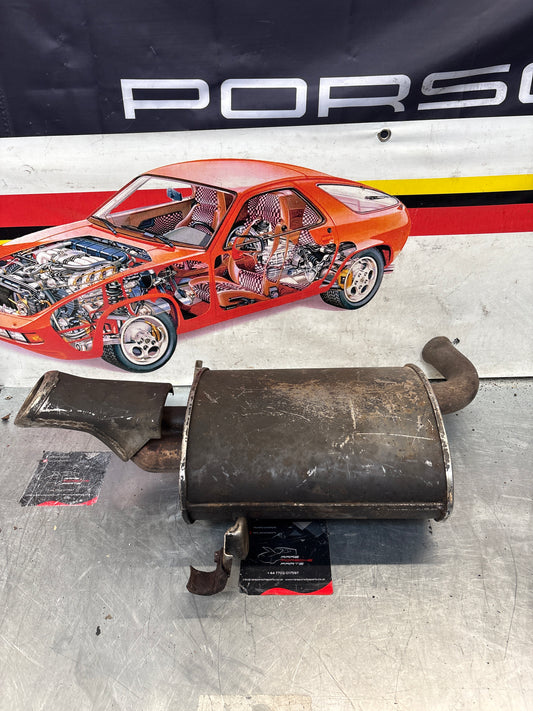 Porsche 928 rear exhaust box, used 92811109701