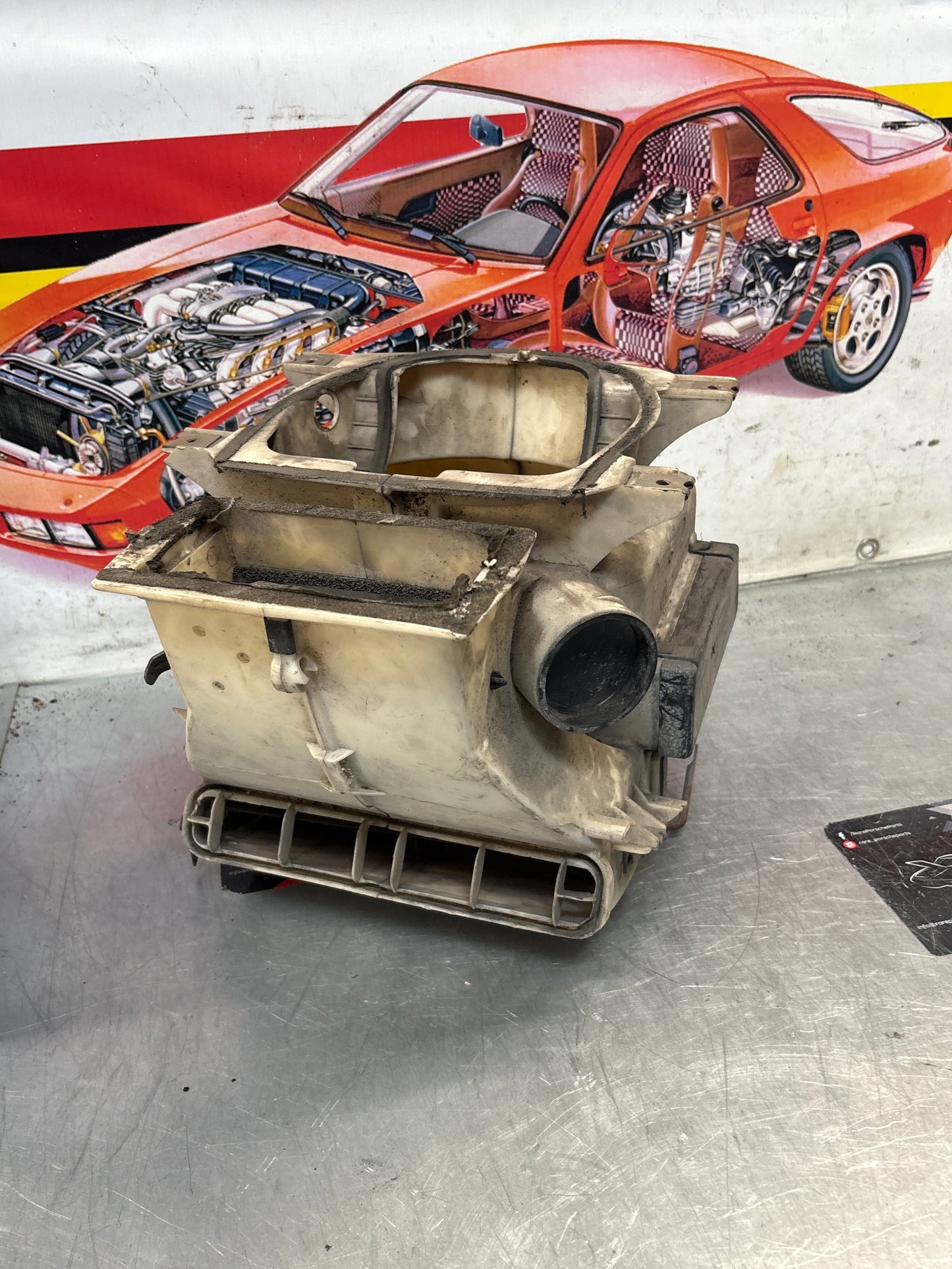 Porsche 924S heater box blower fan assembly, complete, used 811819096 / 321819095 / 321819087