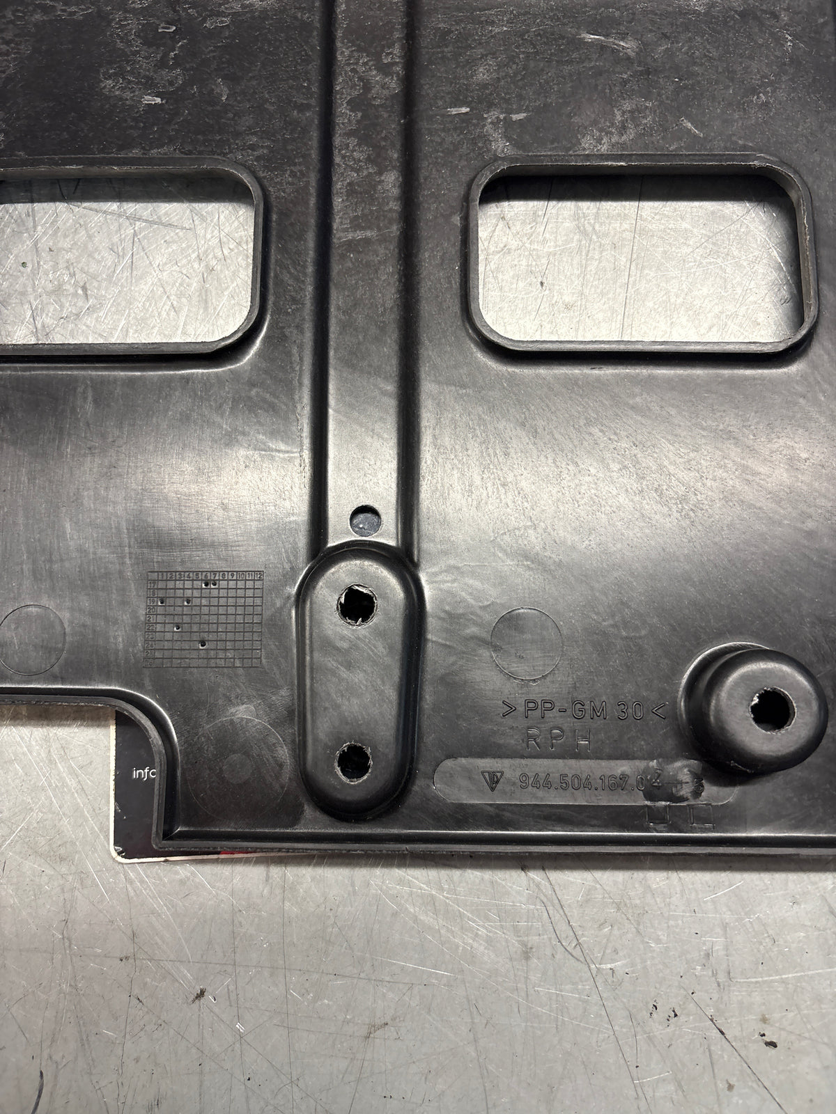 Porsche 944 Front under tray, protective plate 94450416704