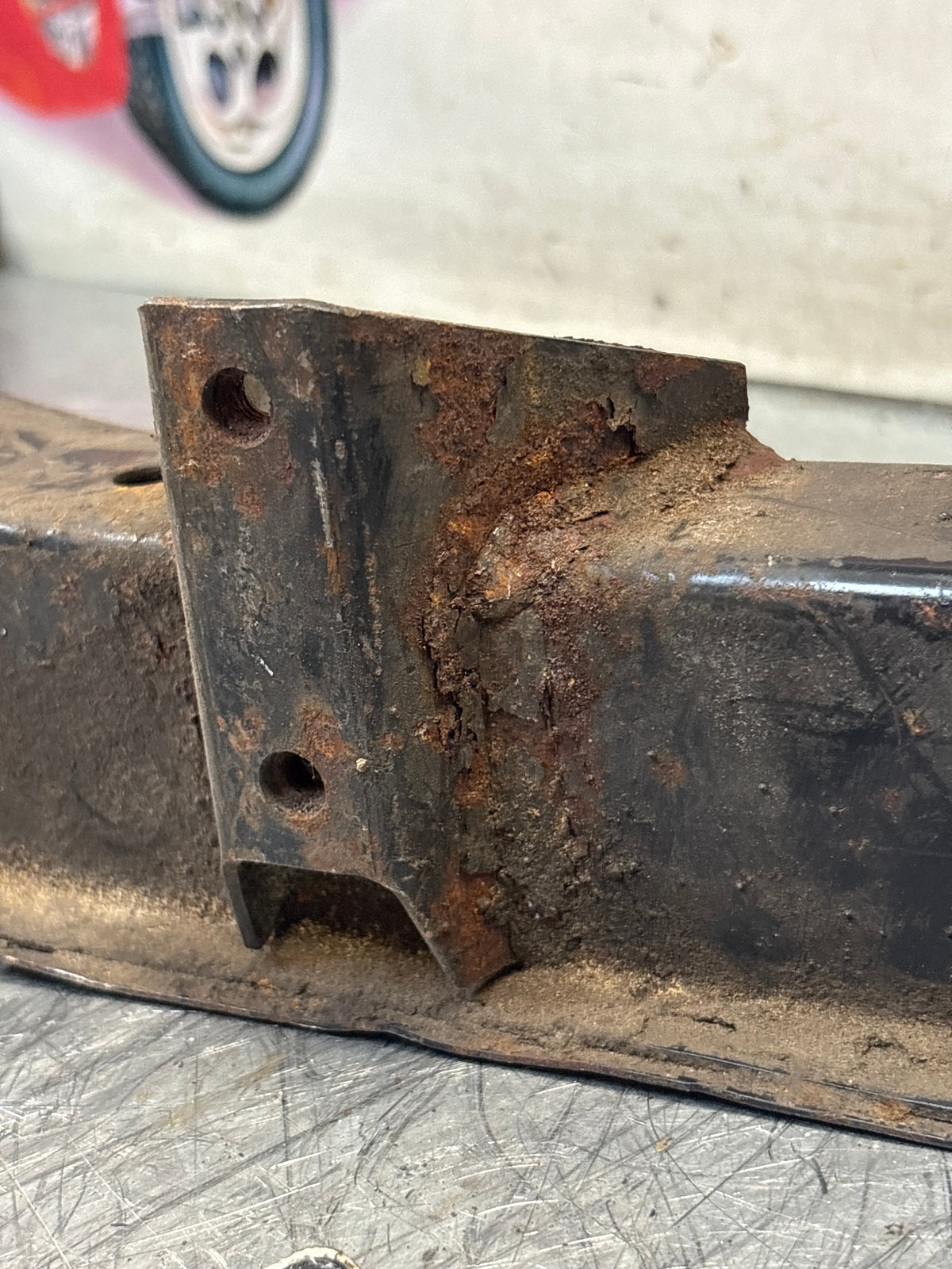 Porsche 924 engine cross member, used 477407321J
