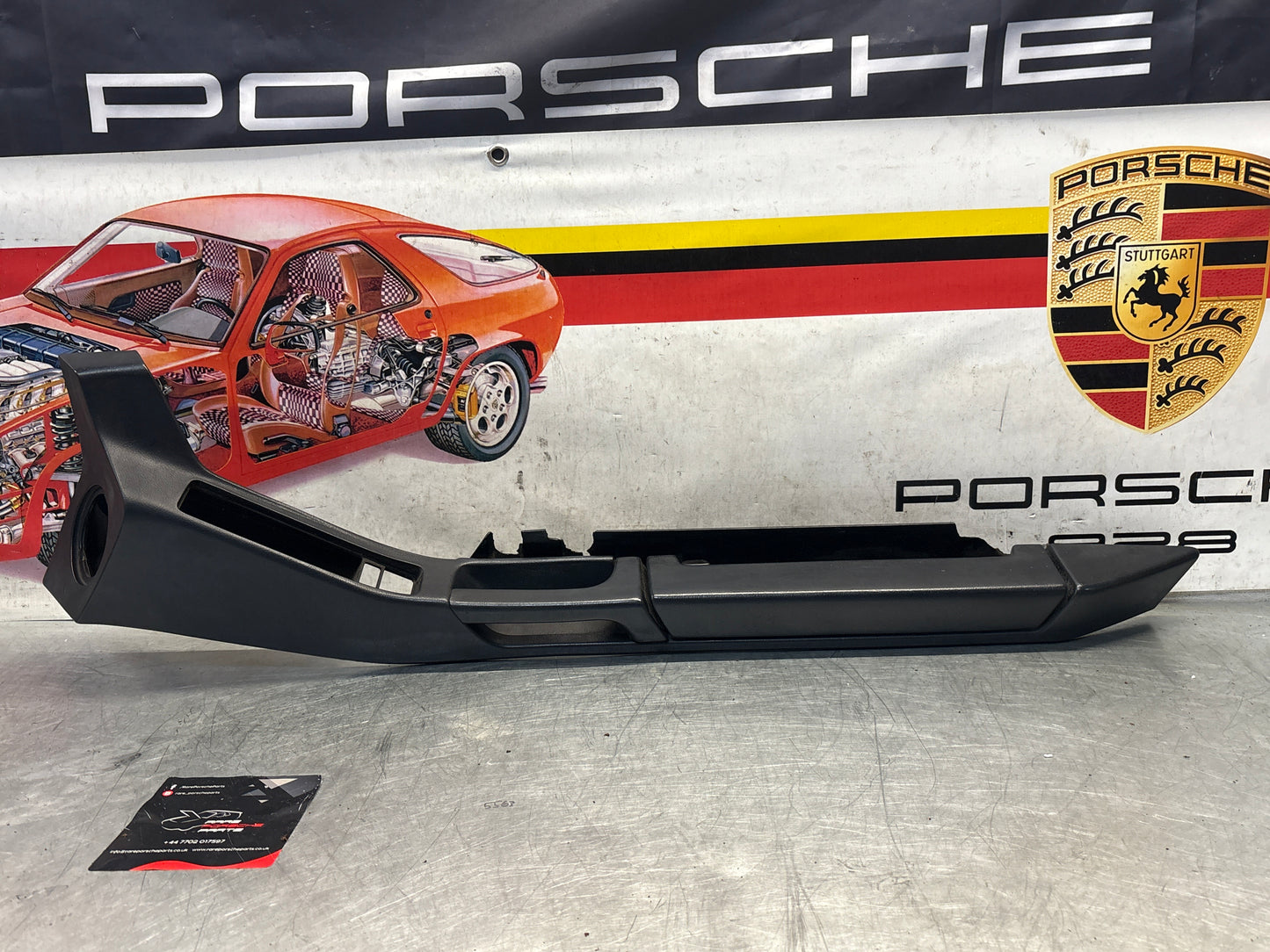 Porsche 928 blue door armrest, right, off side, 92855510203, used