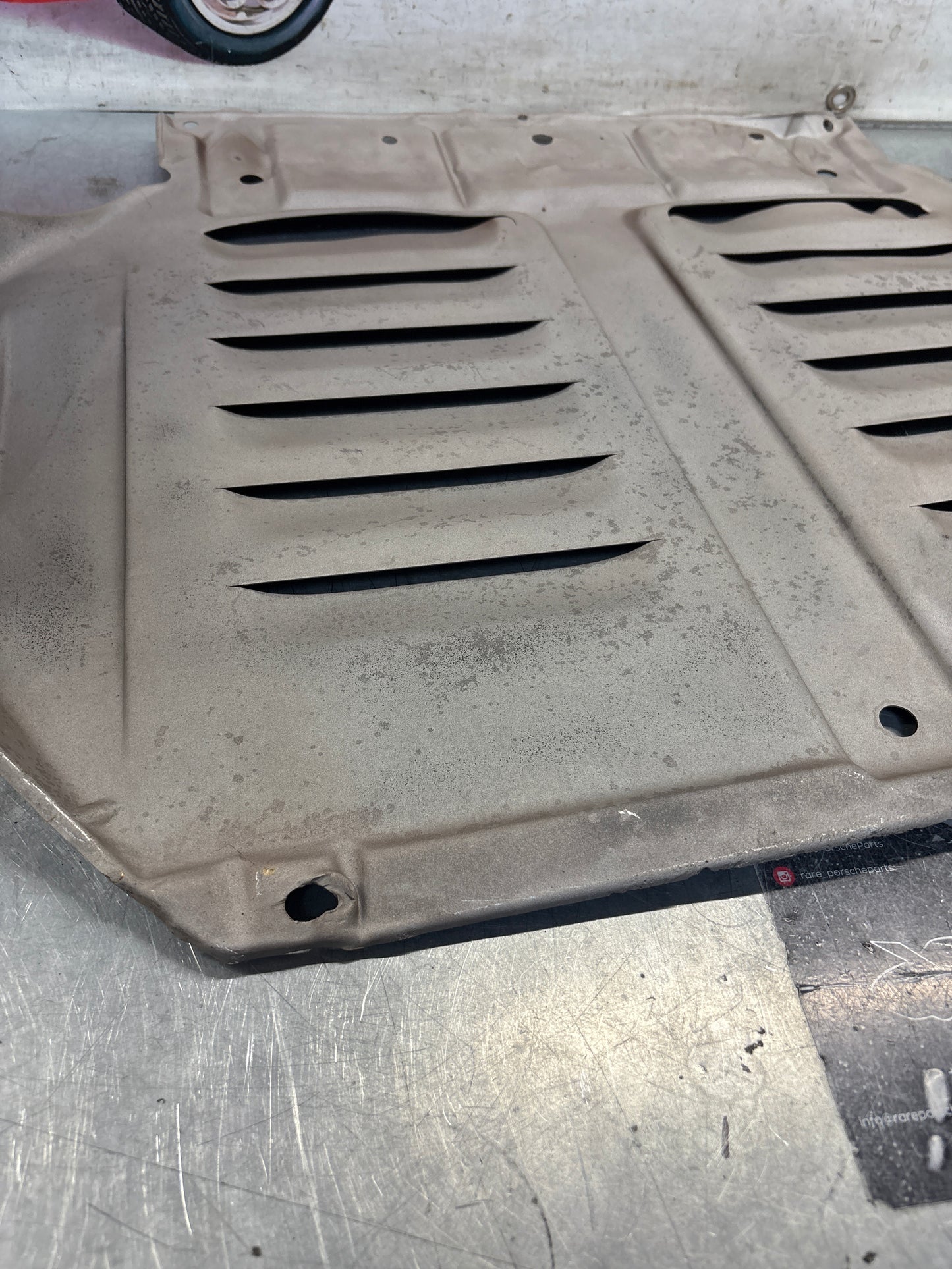 Porsche 924 early steel engine tray / belly pan / undertray used 477407583C refurbished