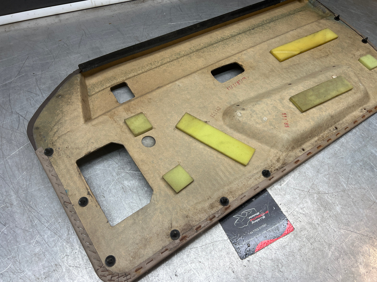 Porsche 924/944 early Porsche brown / cream door card used condition left side, Rhd, 478867011