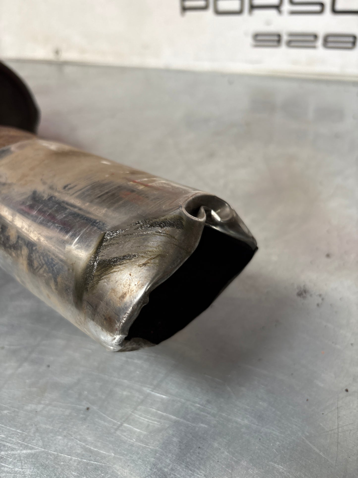 Porsche 924 Turbo Bischoff exhaust system rear muffler, used 93111105006