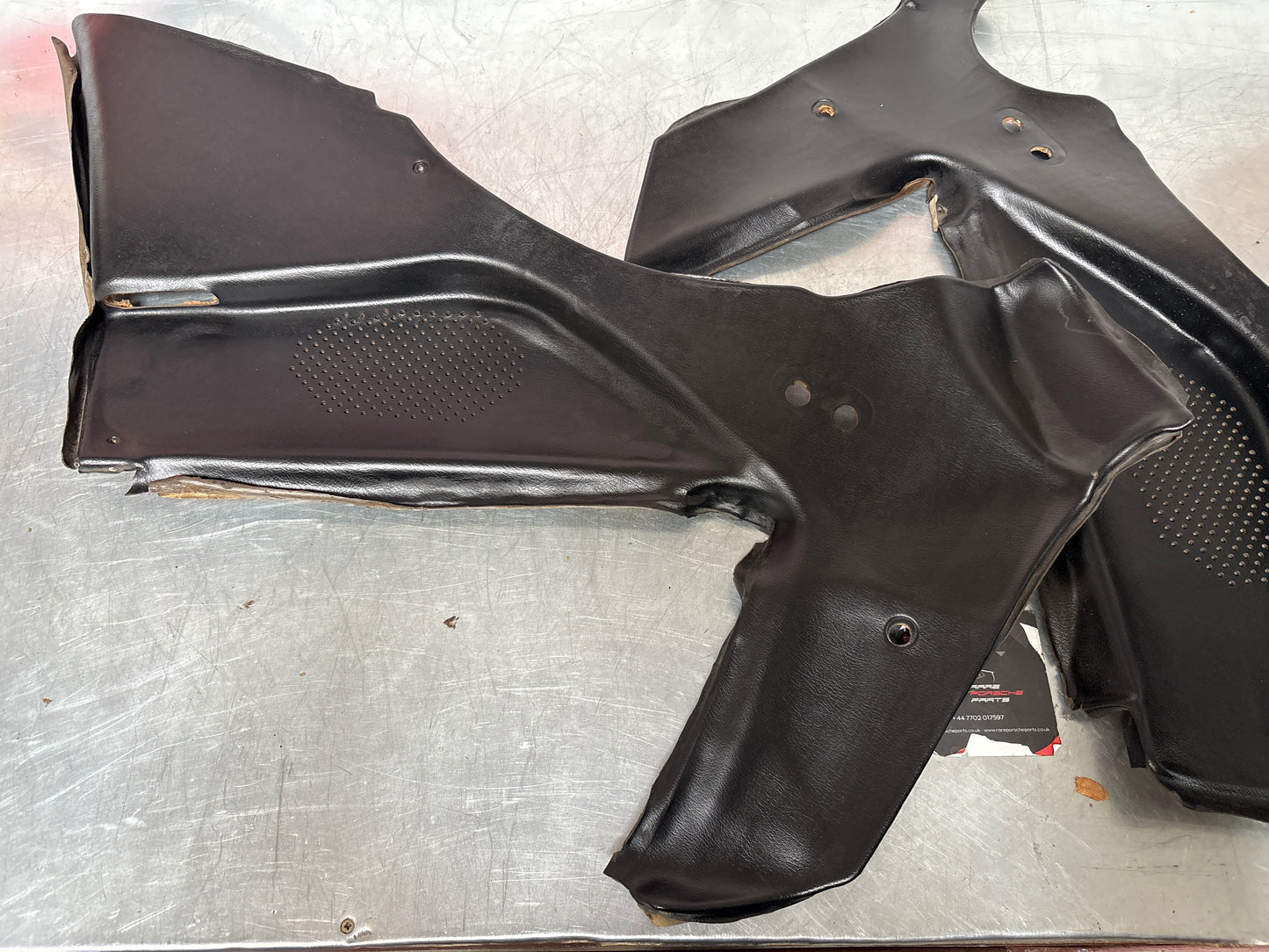 Porsche 944 924 black rear interior C Post trims/cards. Quarter panel trim used 94455502101 94455502201