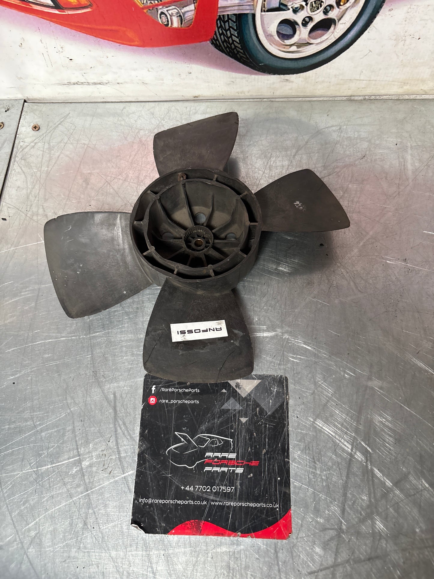 Porsche 924 four blade radiator fan 477959455C, used