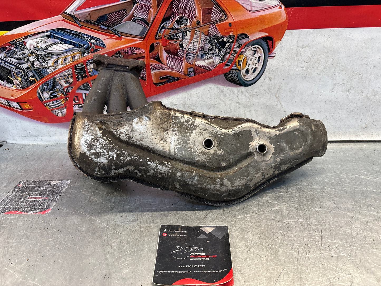 Porsche 911 964 right heat exchanger, used 96421104003