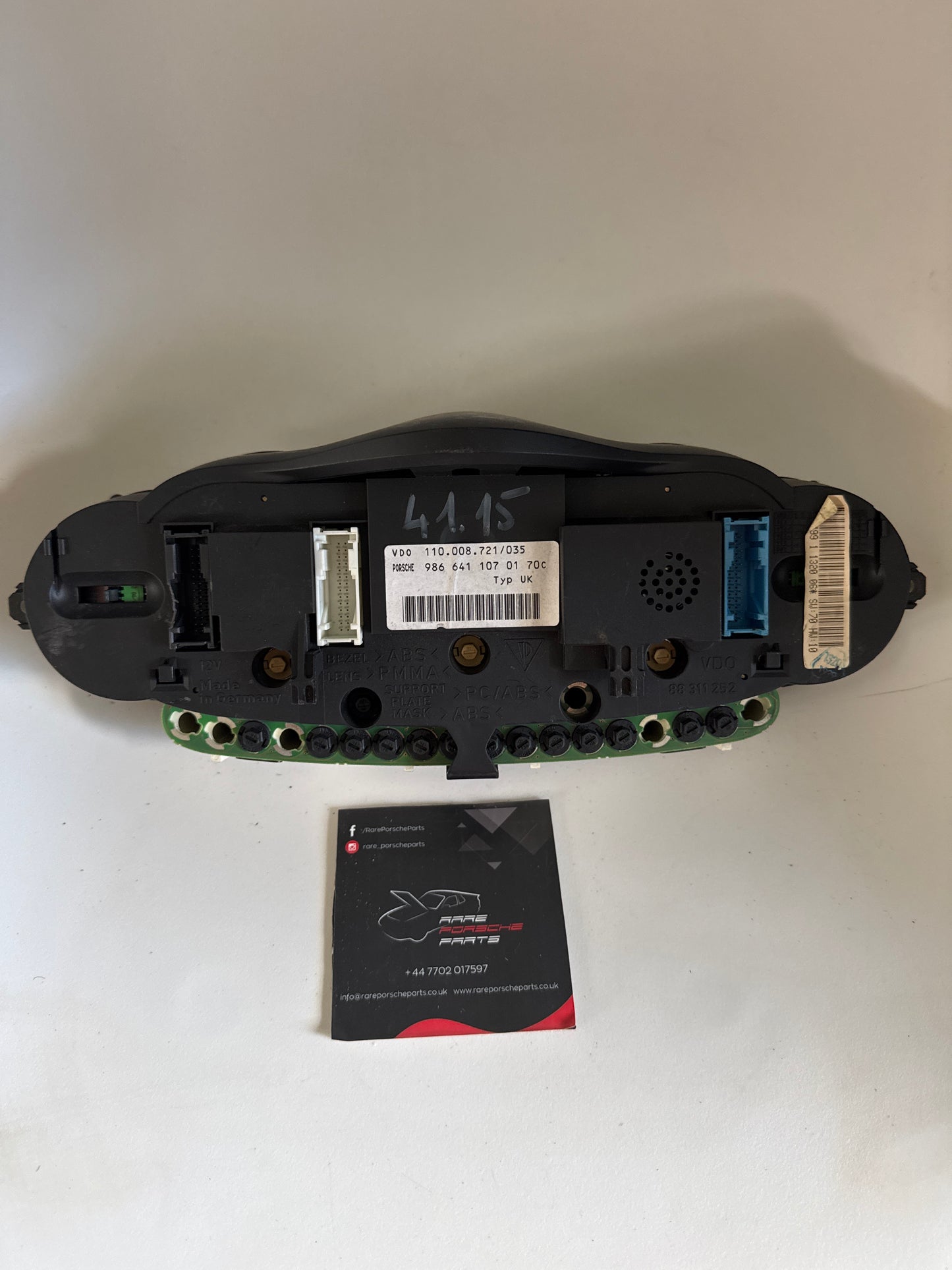 Porsche Boxter 986 Instrument Cluster, unknown mileage 9866411070170C used