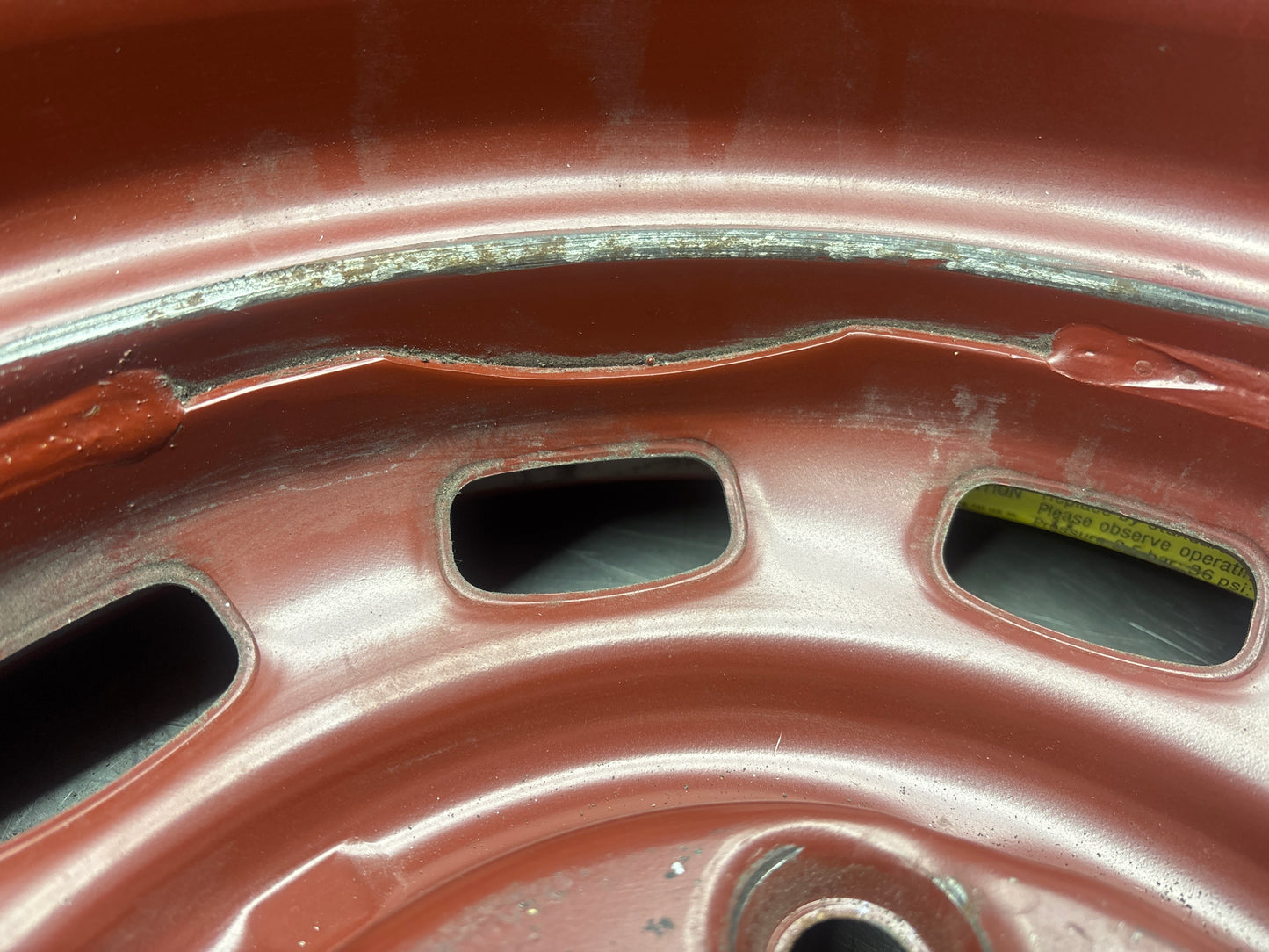 Porsche 911 930 Steel Spare Wheel and tyre, used 91136204000