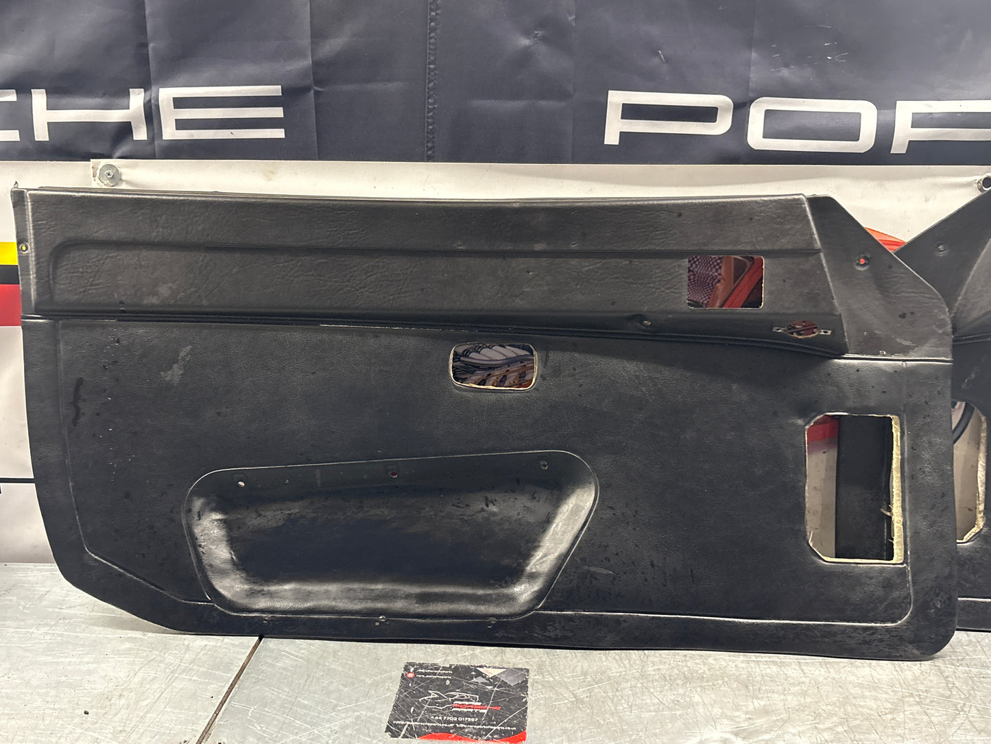 Porsche 924 / 944 Pair of early electric door cards, LHD 477867012 / 477867011