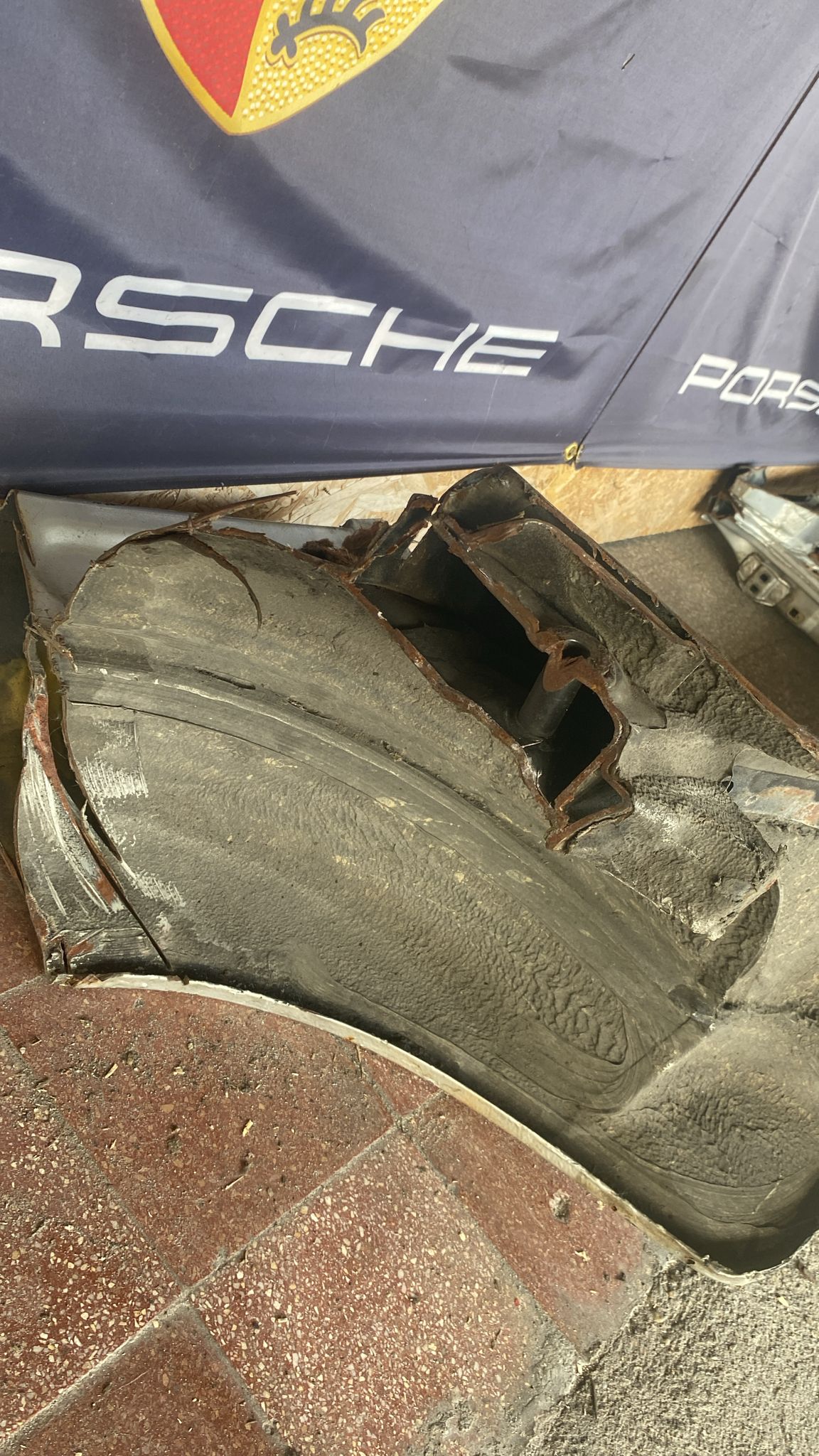 Porsche 944 left sill section with A pillar 94450361102