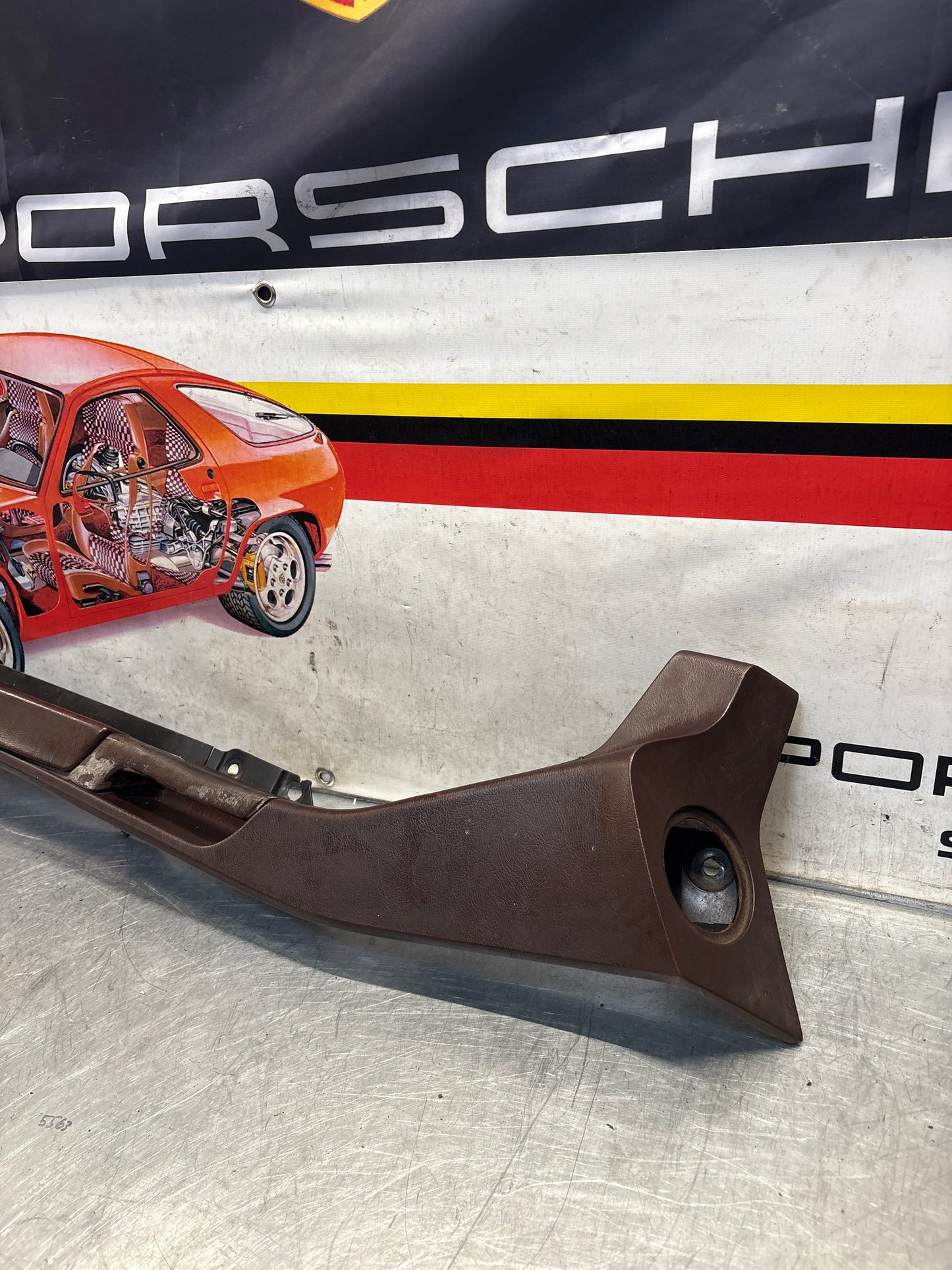 Porsche 928 burgundy door armrest, left, off side, 92855510103, used