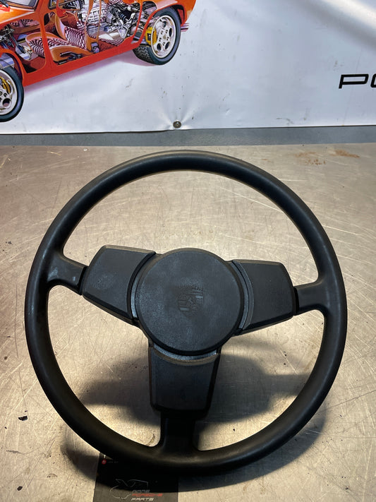 Porsche 924/944 3 Spoke Steering Wheel, black, refurbished