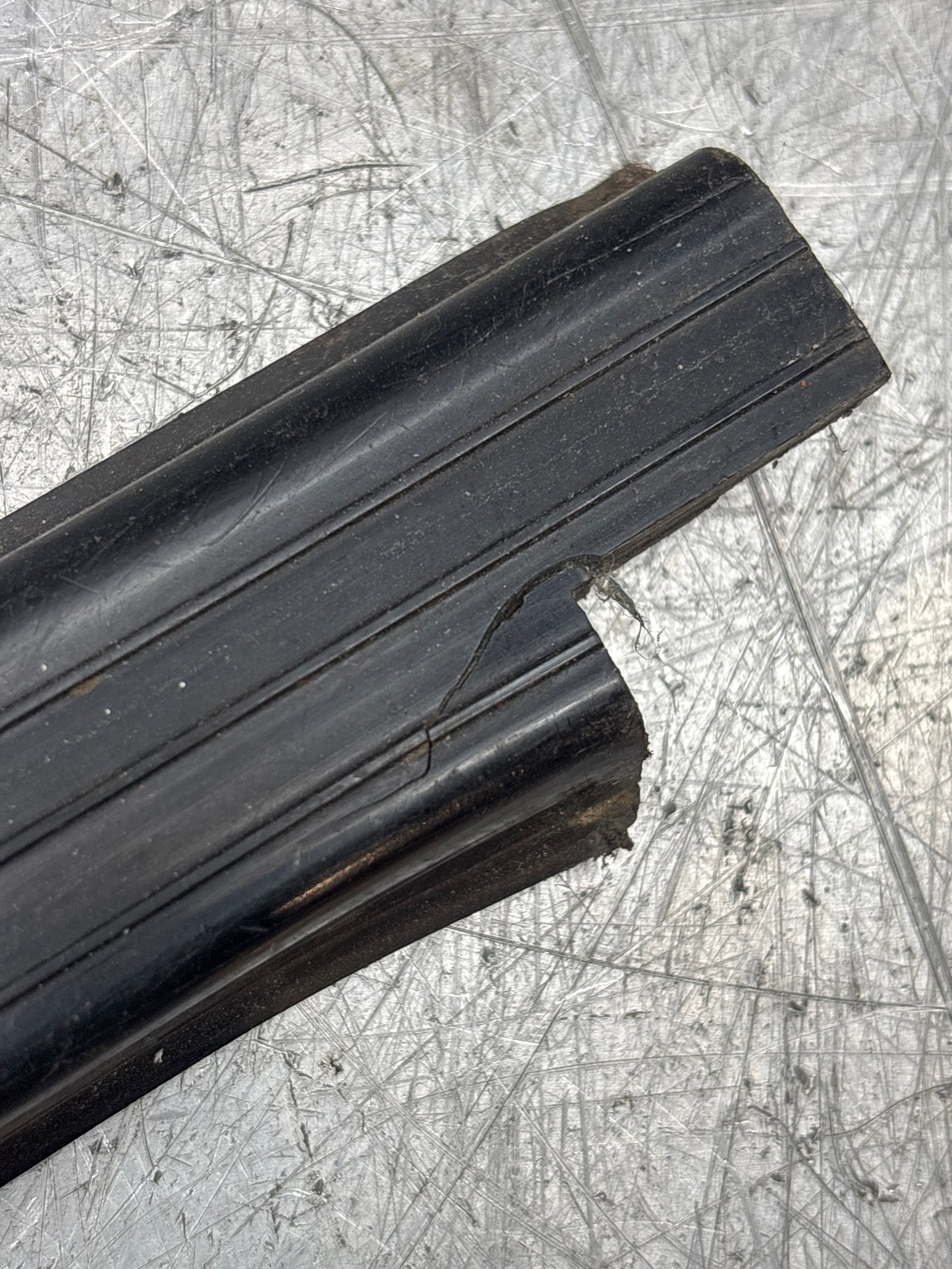 Porsche early 924/944 right sill trim, used 477853658A