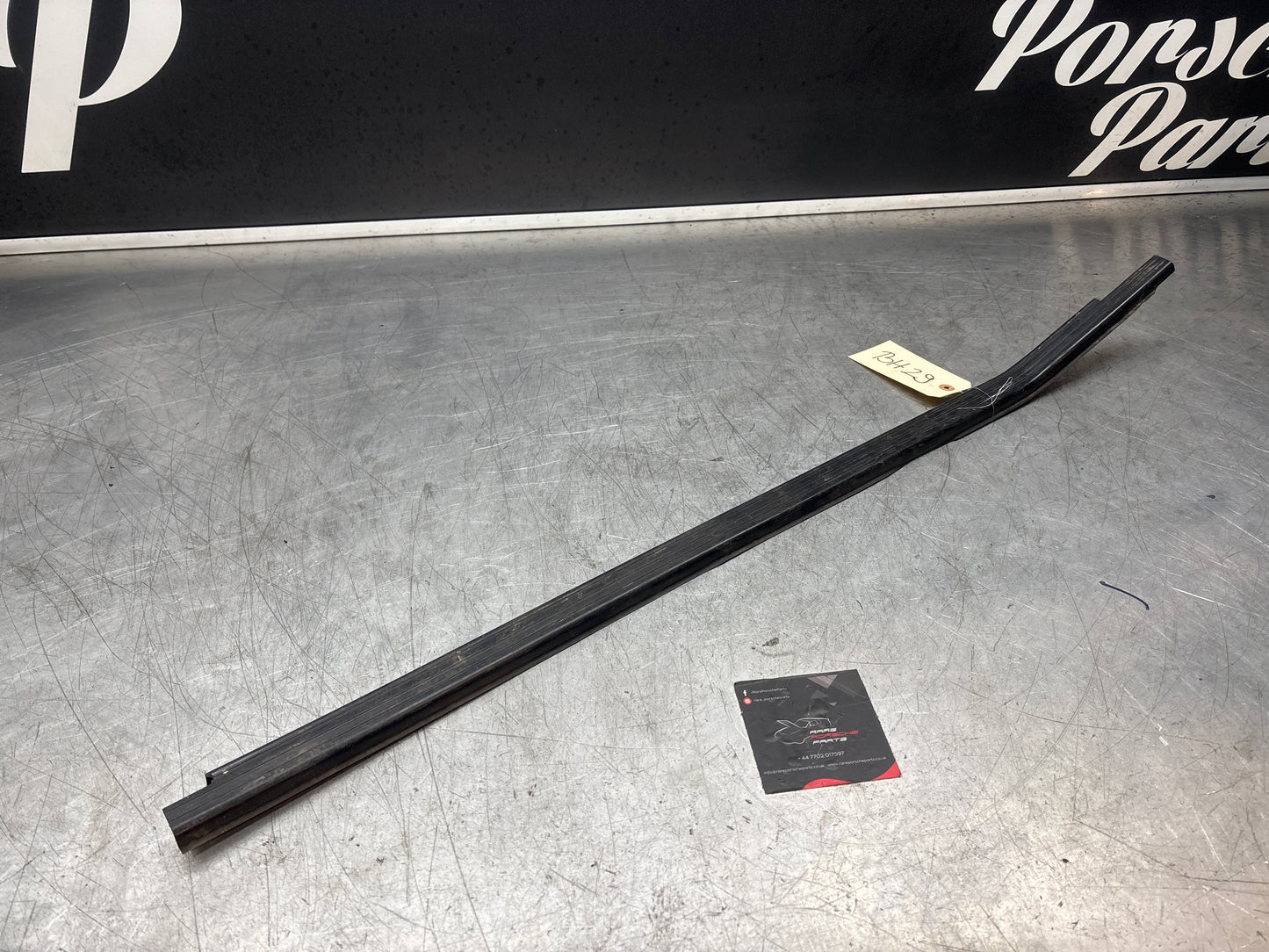 Porsche early 924/944 right sill trim, used 477853658A