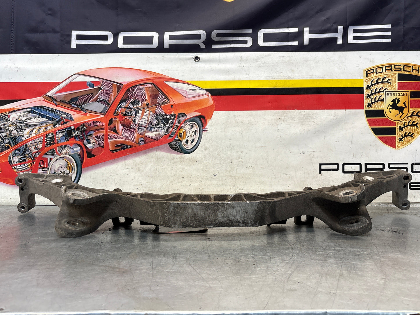 Porsche 928 rear gearbox subframe, used 92833113115