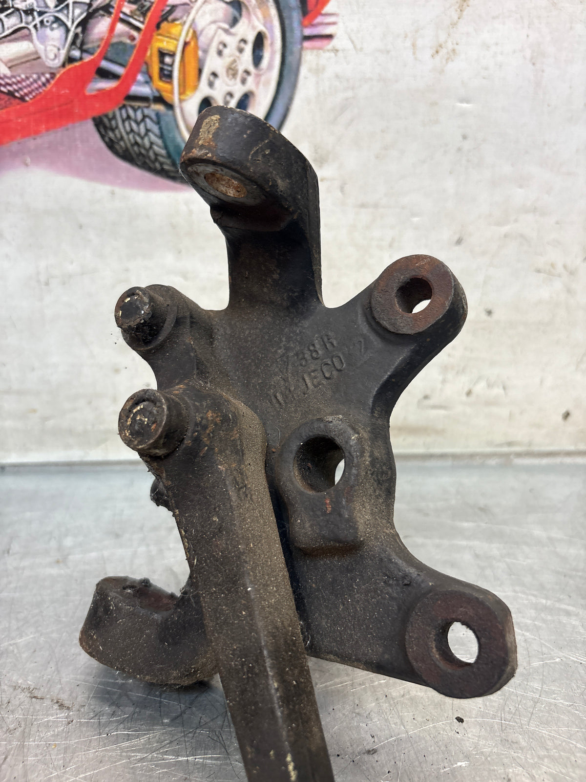 Porsche 928 right steering spindle knuckle, used 92834105813