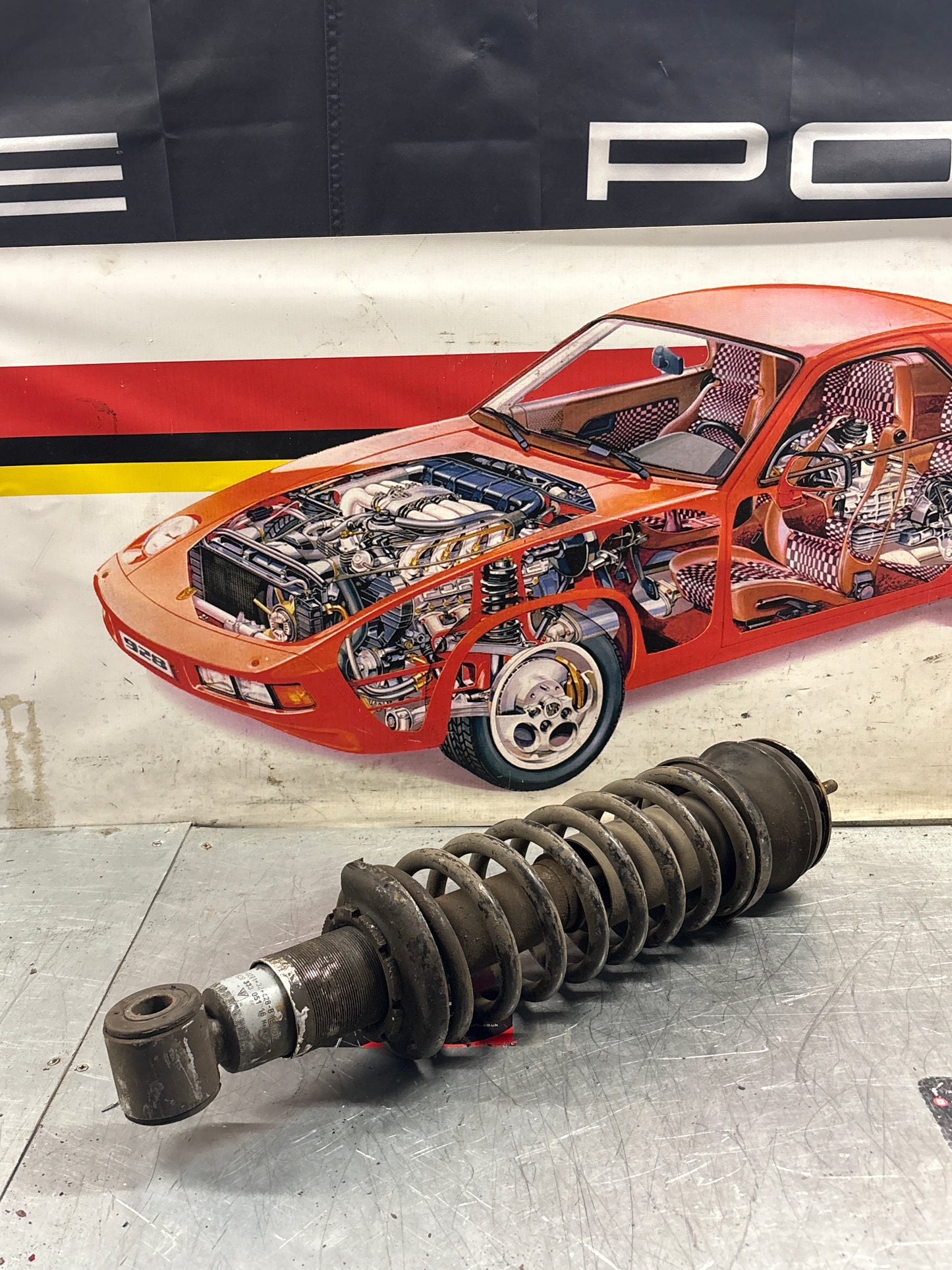 Porsche 928 rear shock absorber, used 92833305116