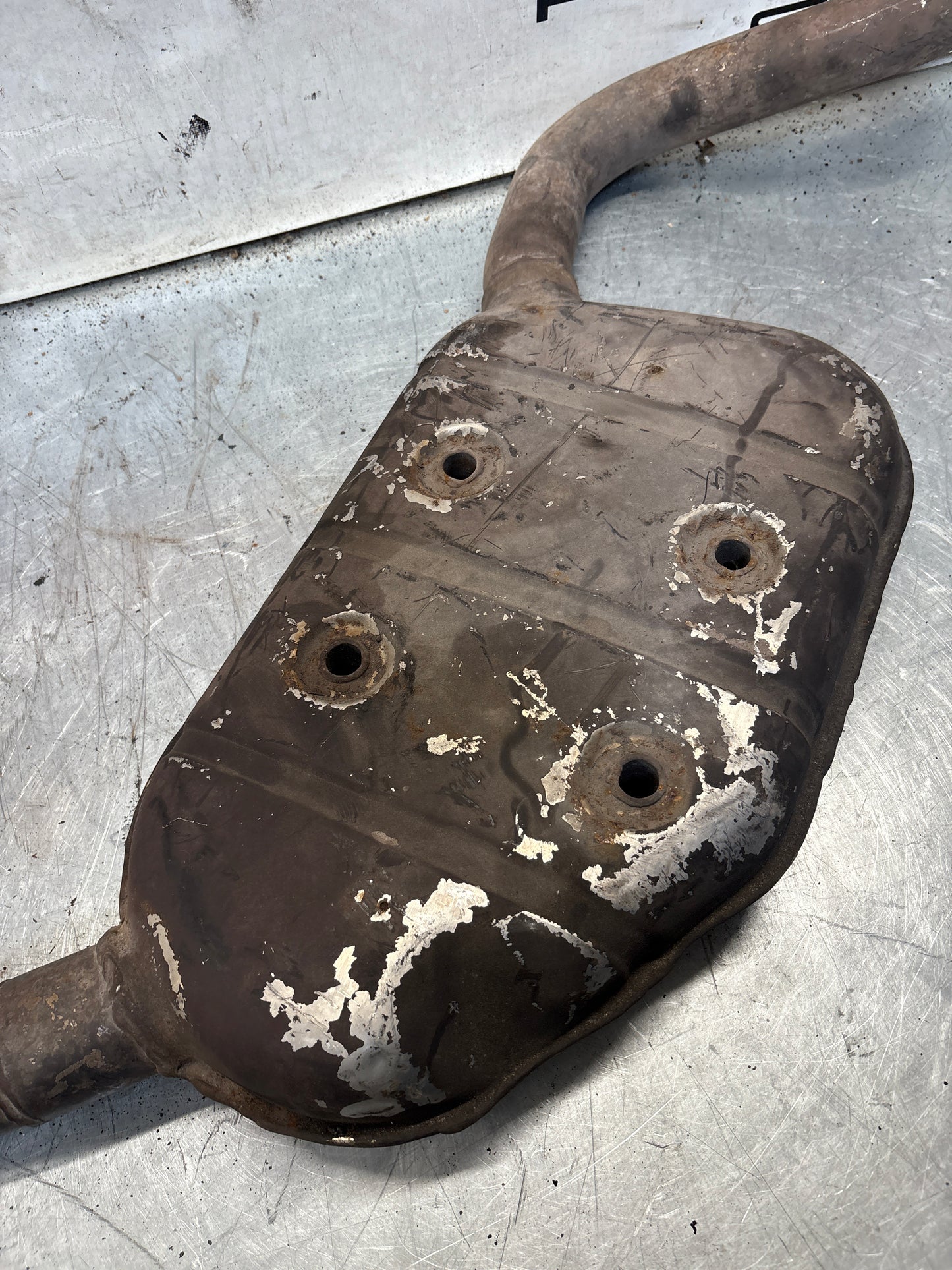 Porsche 928 Left side silencer, used 92811109301