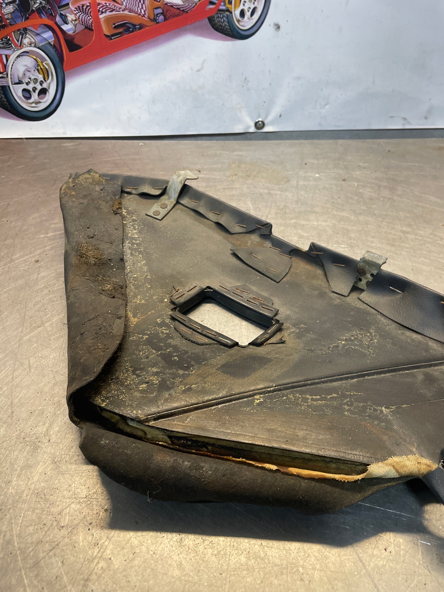 Porsche 928 Rear Seat Side Panel Left, black, used 92852204104