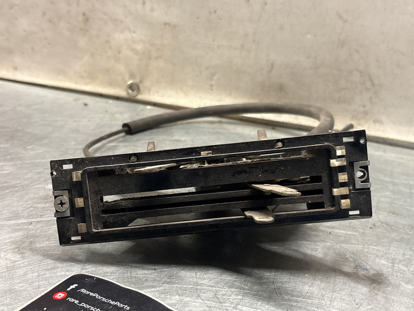 Porsche 924 heater control dashboard slider switches, used 477959291, 477819045, 477819021B (two bolt type)