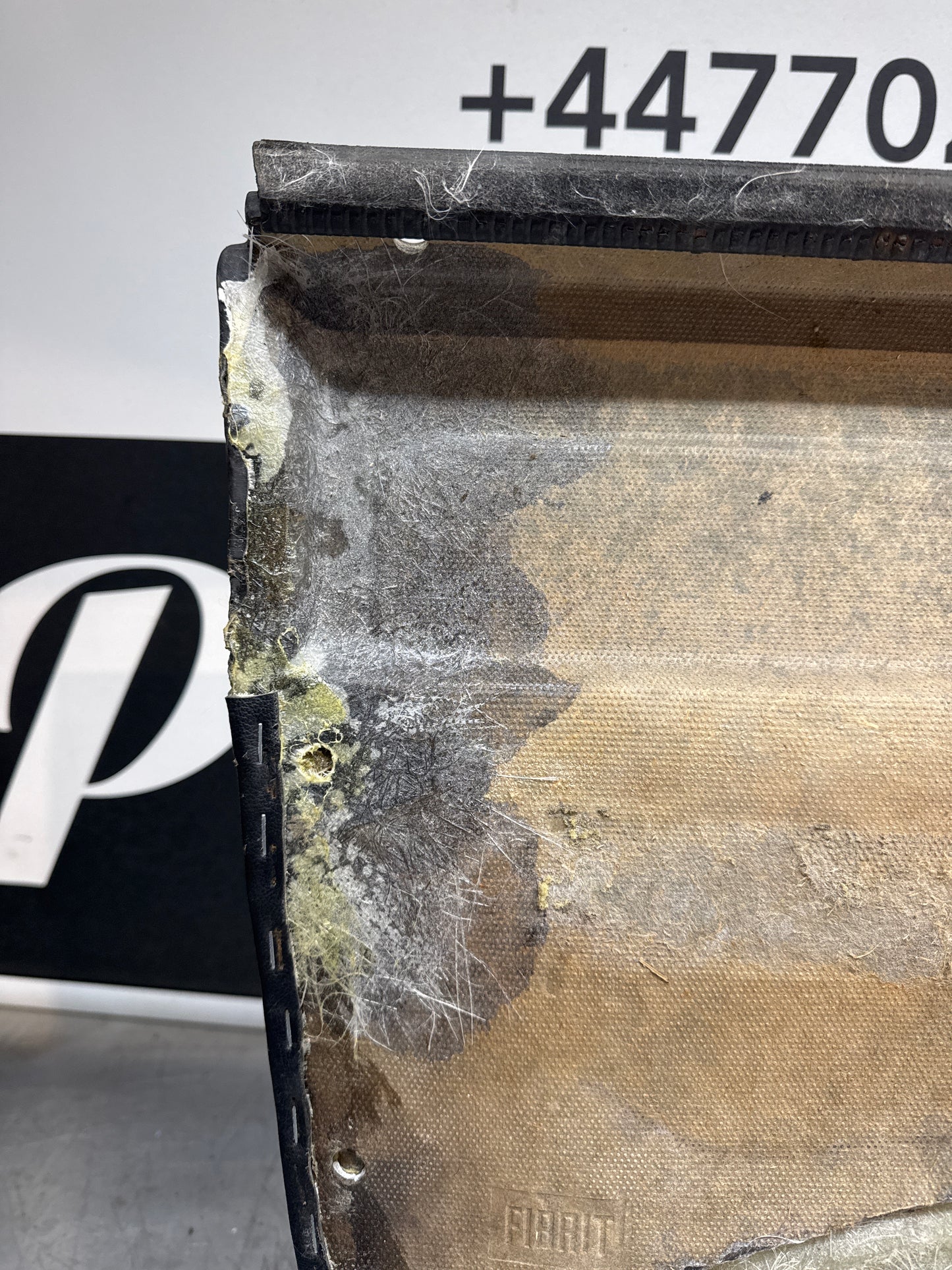 Porsche 924/944 early Porsche black door card used condition right side, Rhd, Fibreglass repaired. 478867012