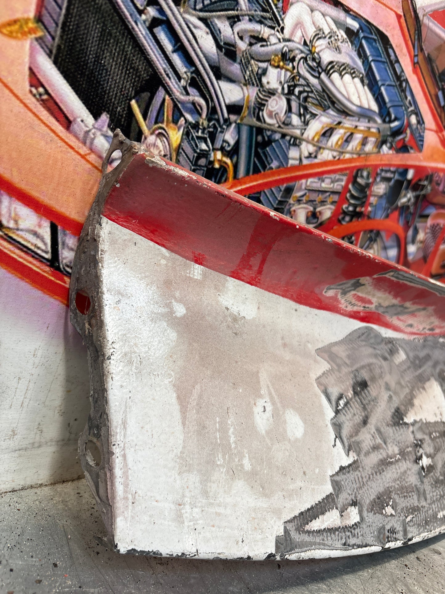 Porsche 924 Lower front valance, used, 94450303501 good condition