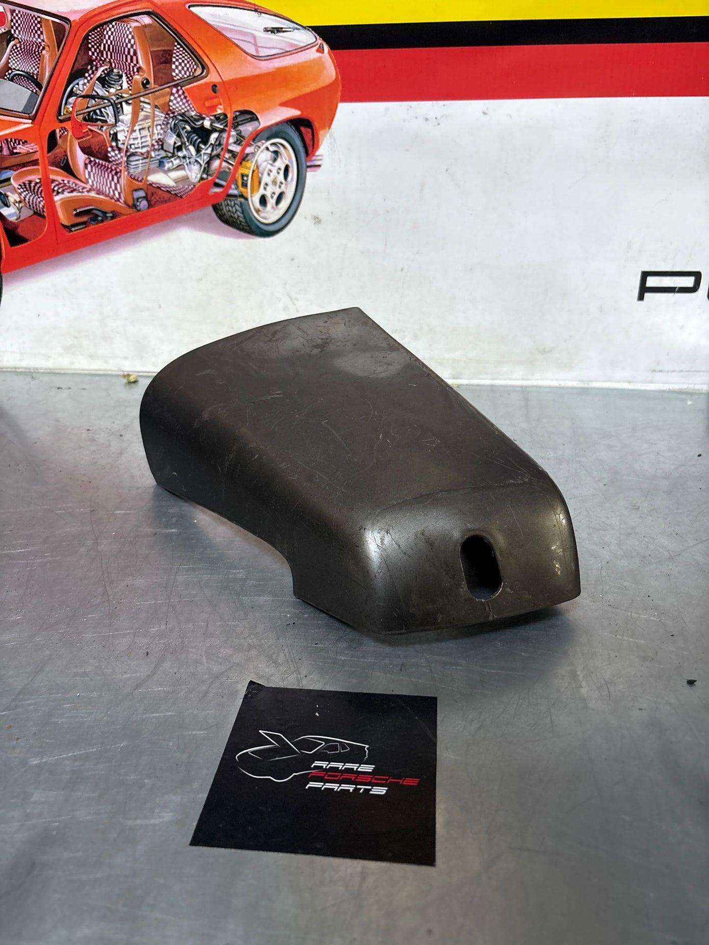 Porsche 944 left side Rear bumper endpiece, used, 93150505900