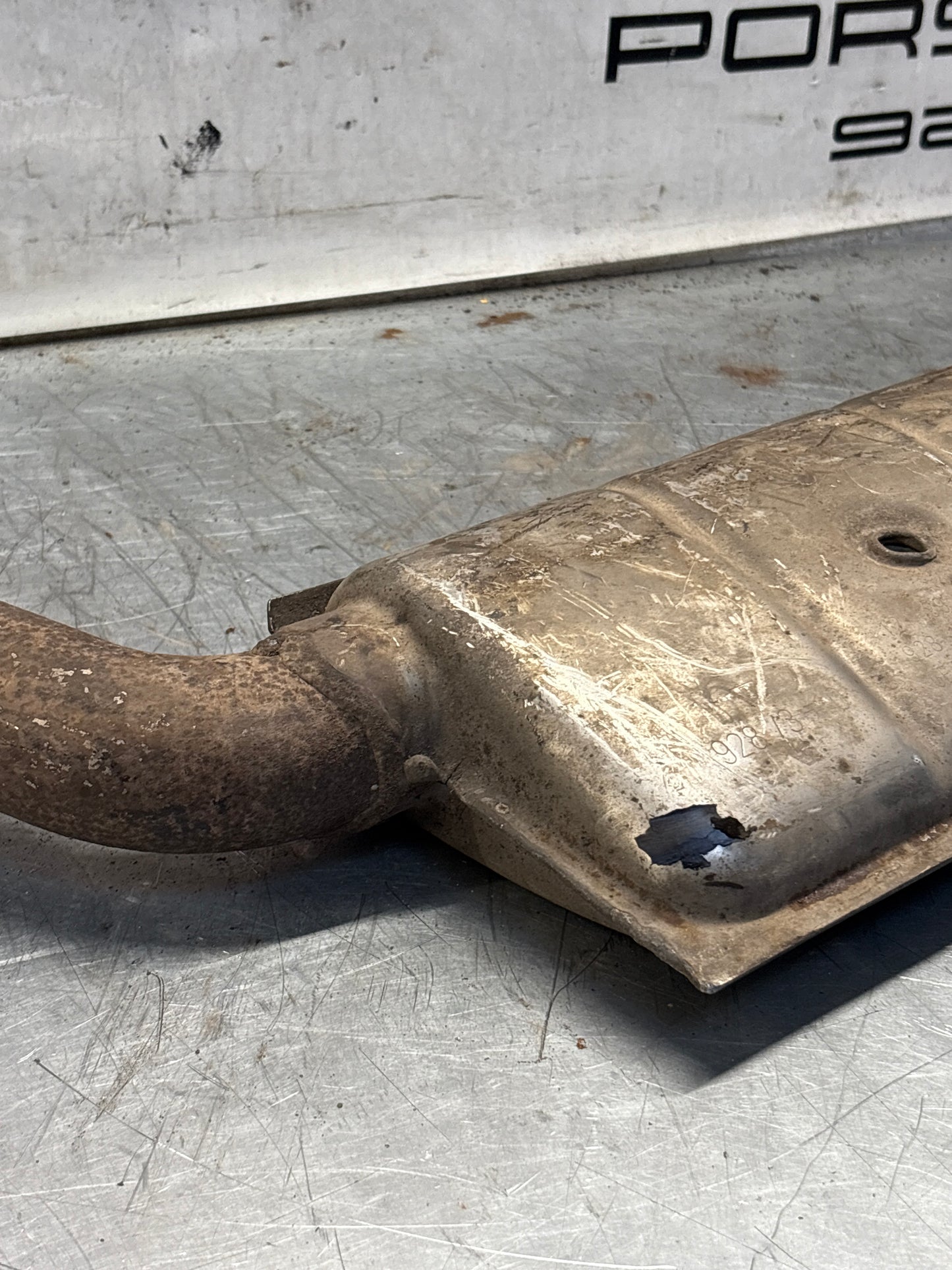 Porsche 928 S4 right middle silencer, used 92811109403