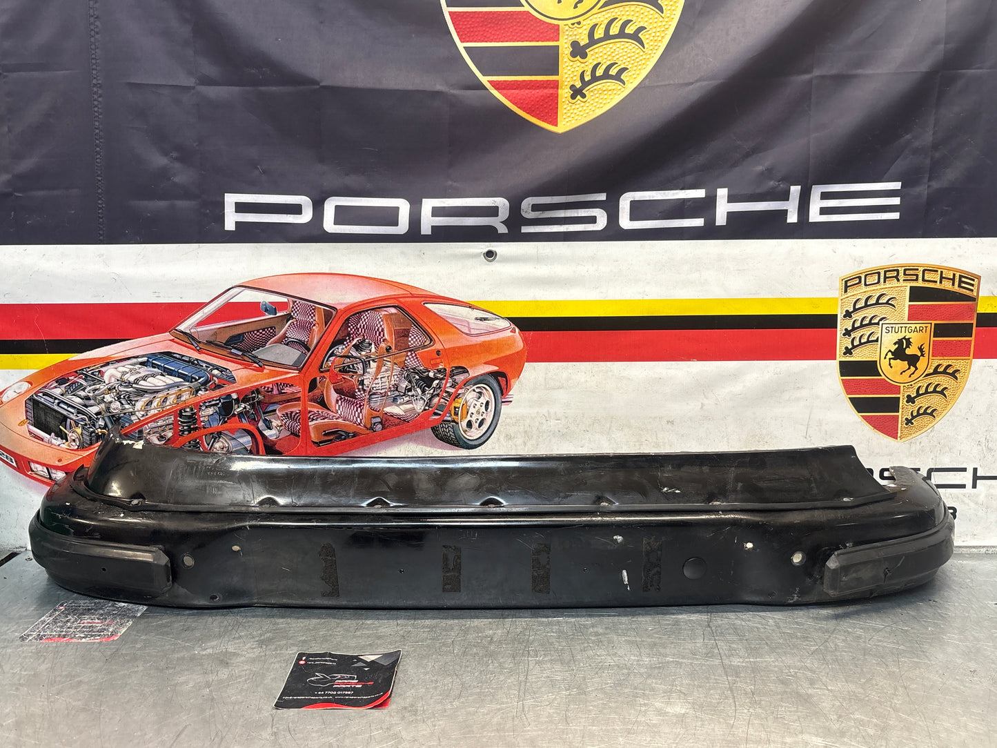 Porsche 911 930 rear bumper with skirt, used 93050511201