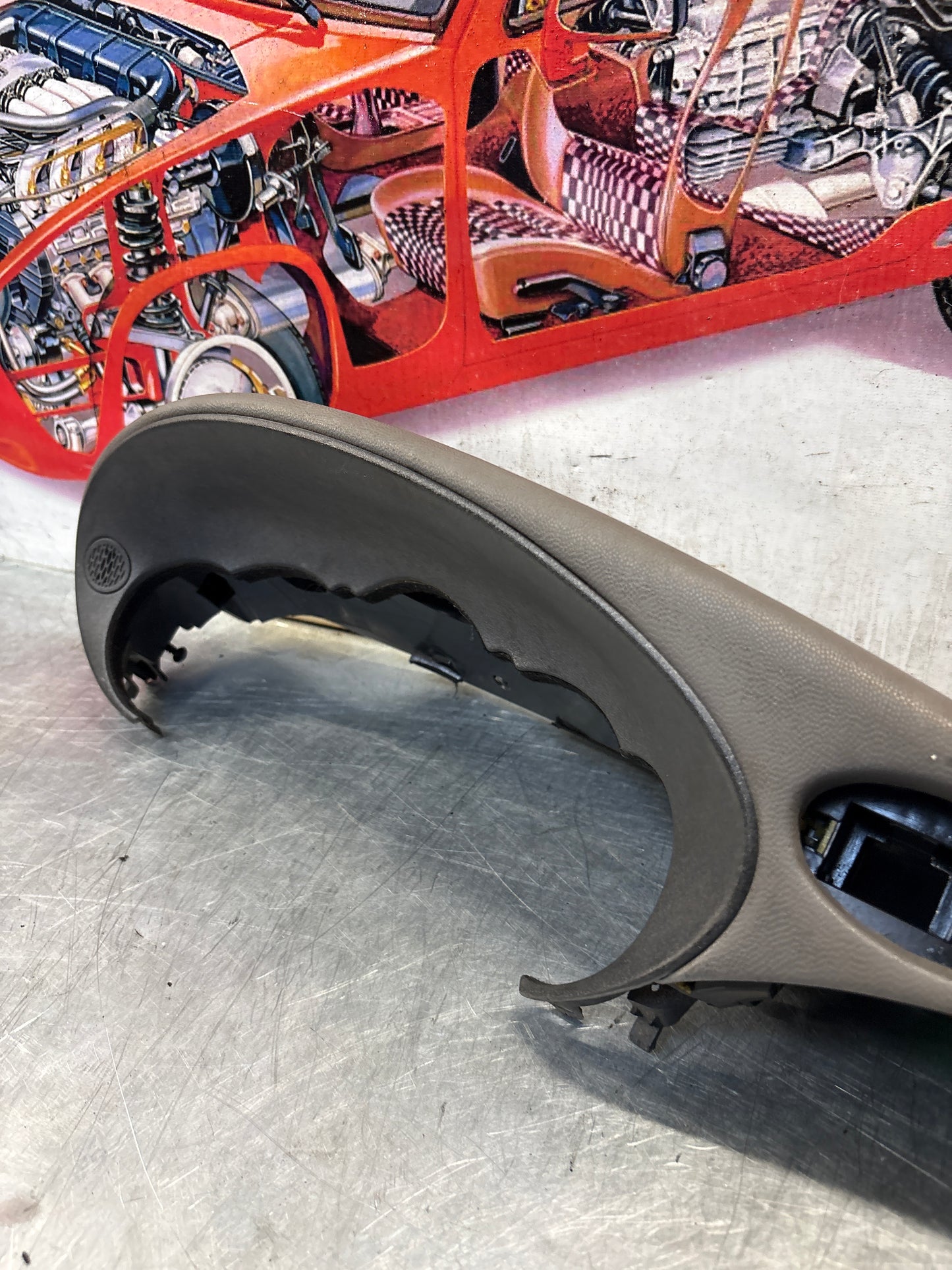 Porsche 911 996 dasboard cluster trim, used, grey 99655205902