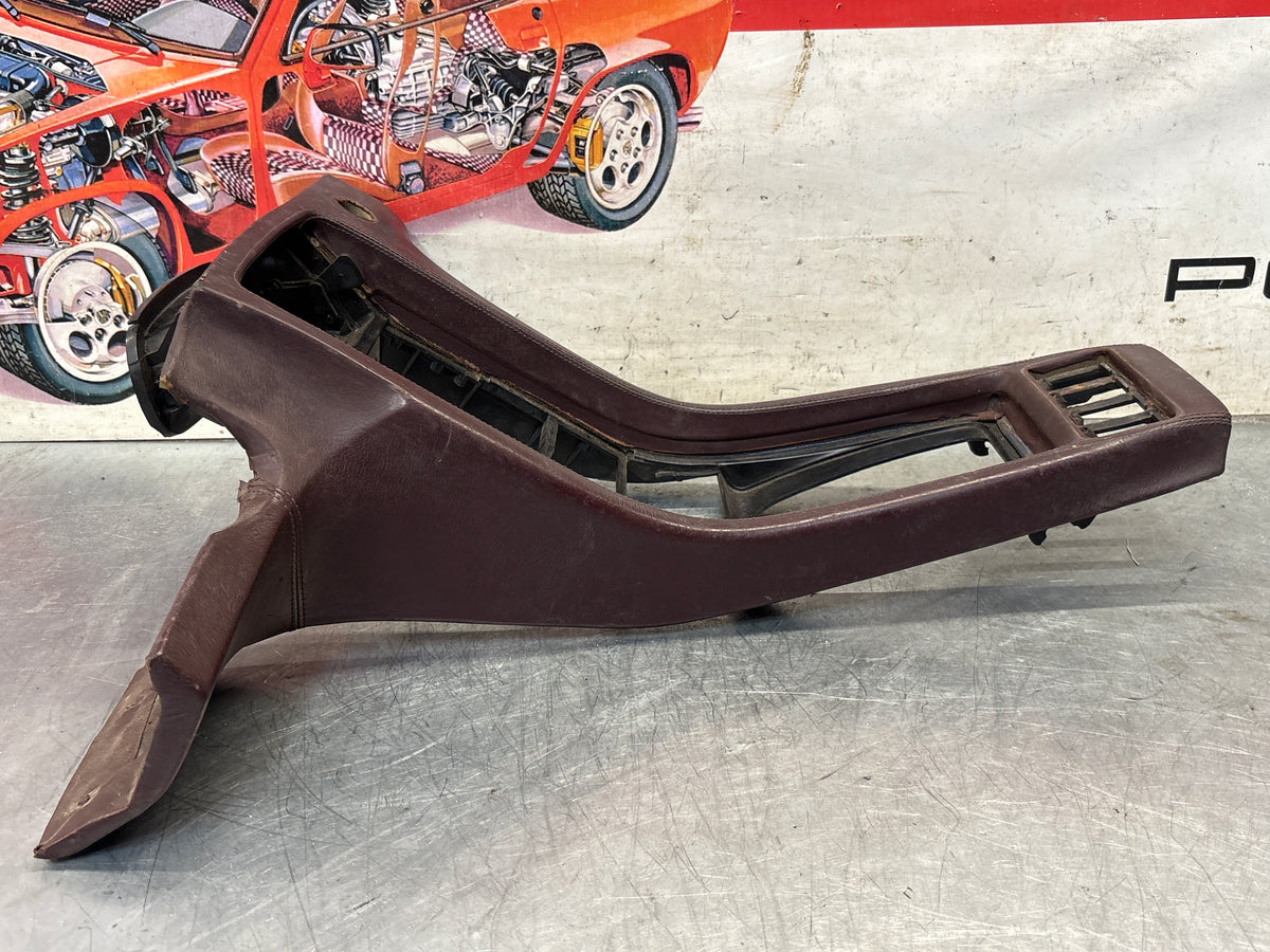 Porsche 928 Center console, used 92855206304 burgundy