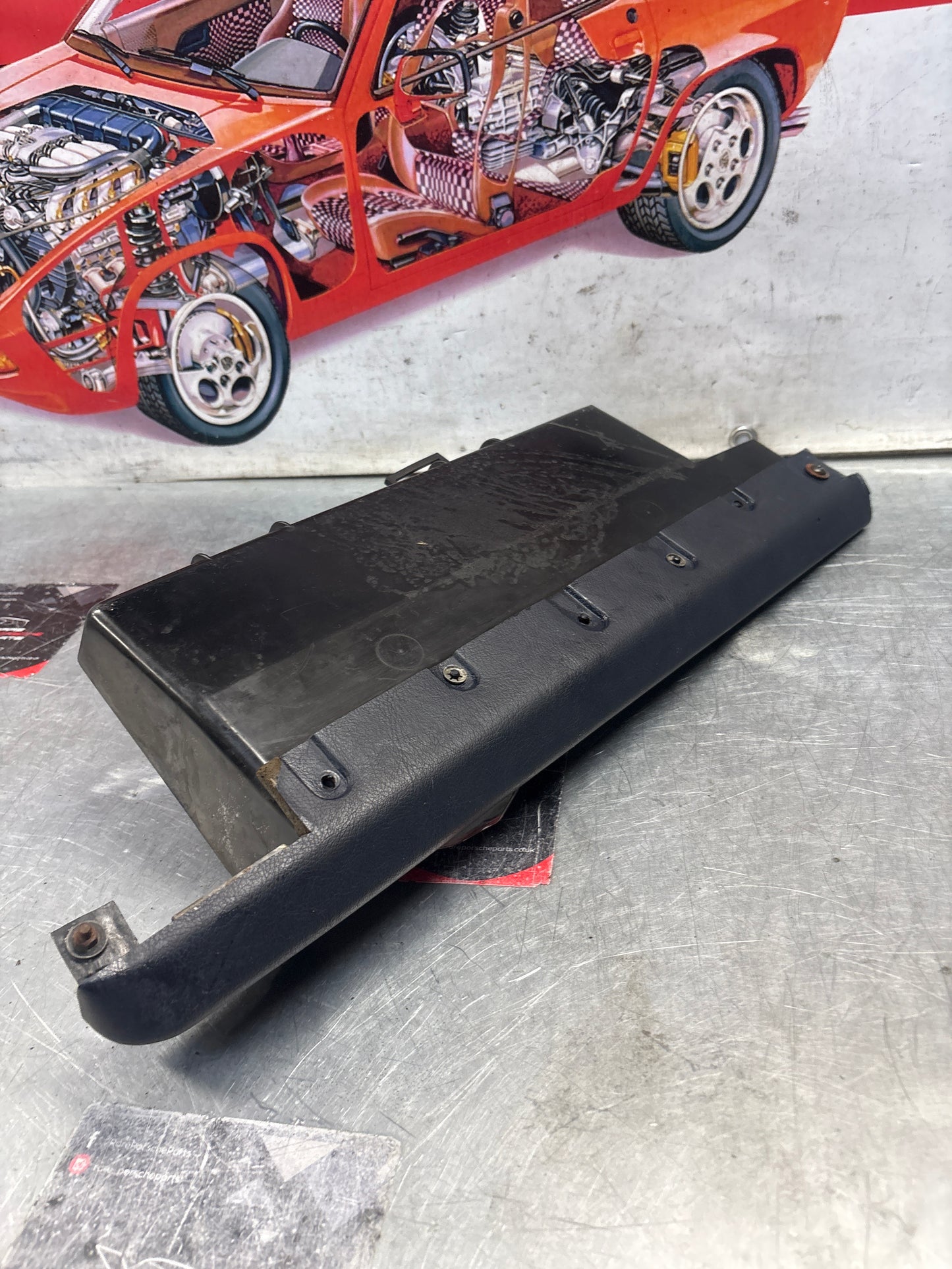 Porsche 928 under glove box shelf, cobalt blue 92855207702 LHD only, used