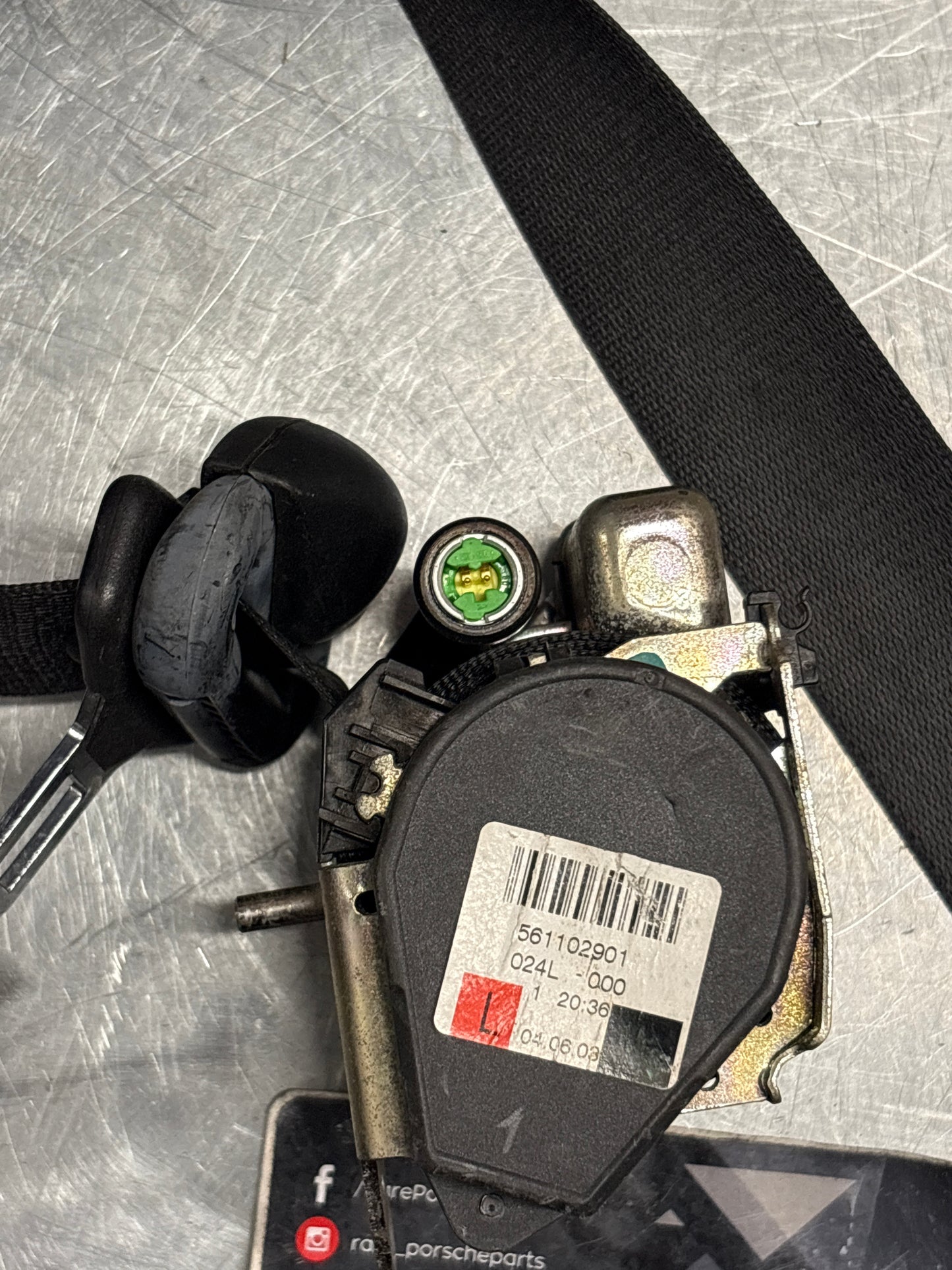 Porsche Boxster 987 Front left seatbelt, used 98780303306
