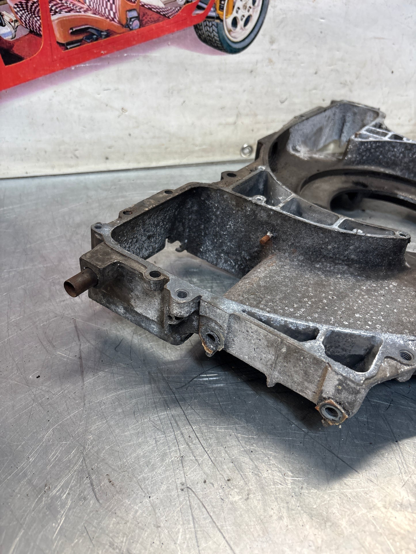 Porsche 914 engine cooling fan housing, used 021119215A