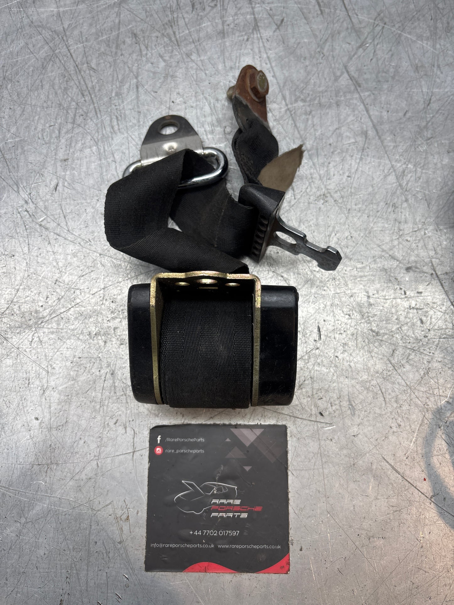 Porsche 924 early left N/S front seat belt, used 477857705