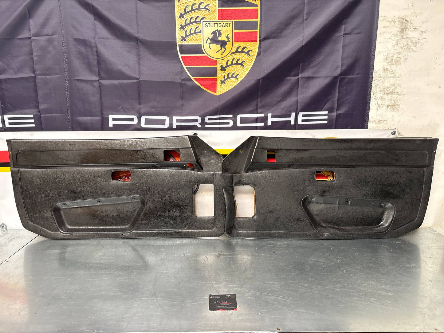 Porsche early 924 / 944 pair of Used black doors, LHD 477867011 / 477857012