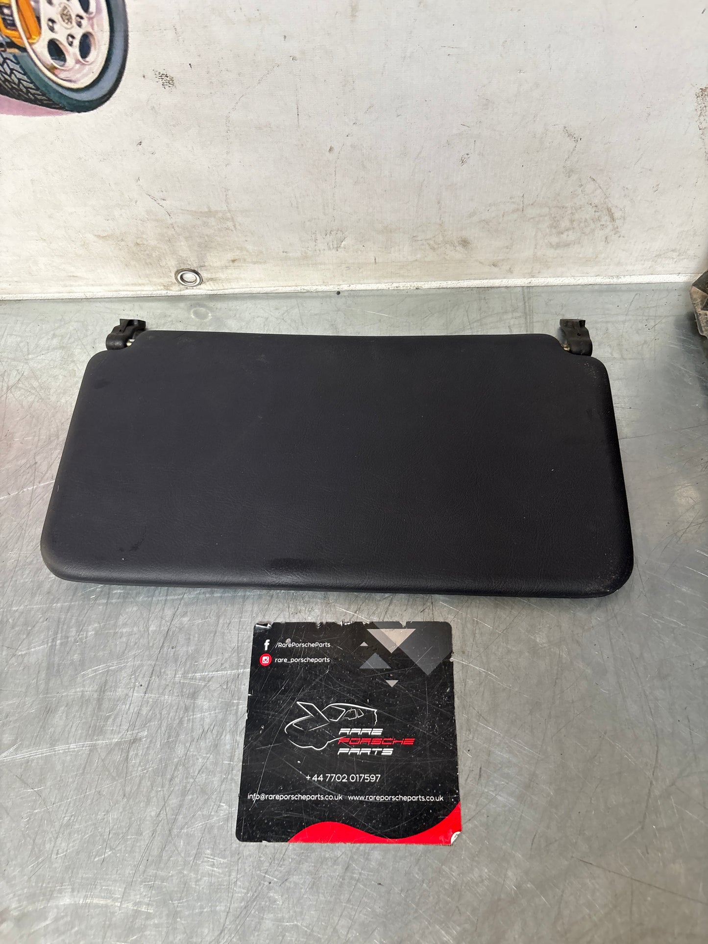 Porsche 928 L+R rear sunvisor, black, used 92873103504