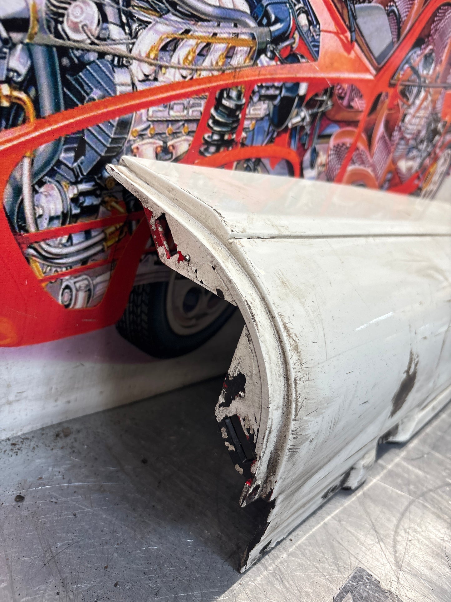 Porsche 911 964 right side sill cover, used 96455919401