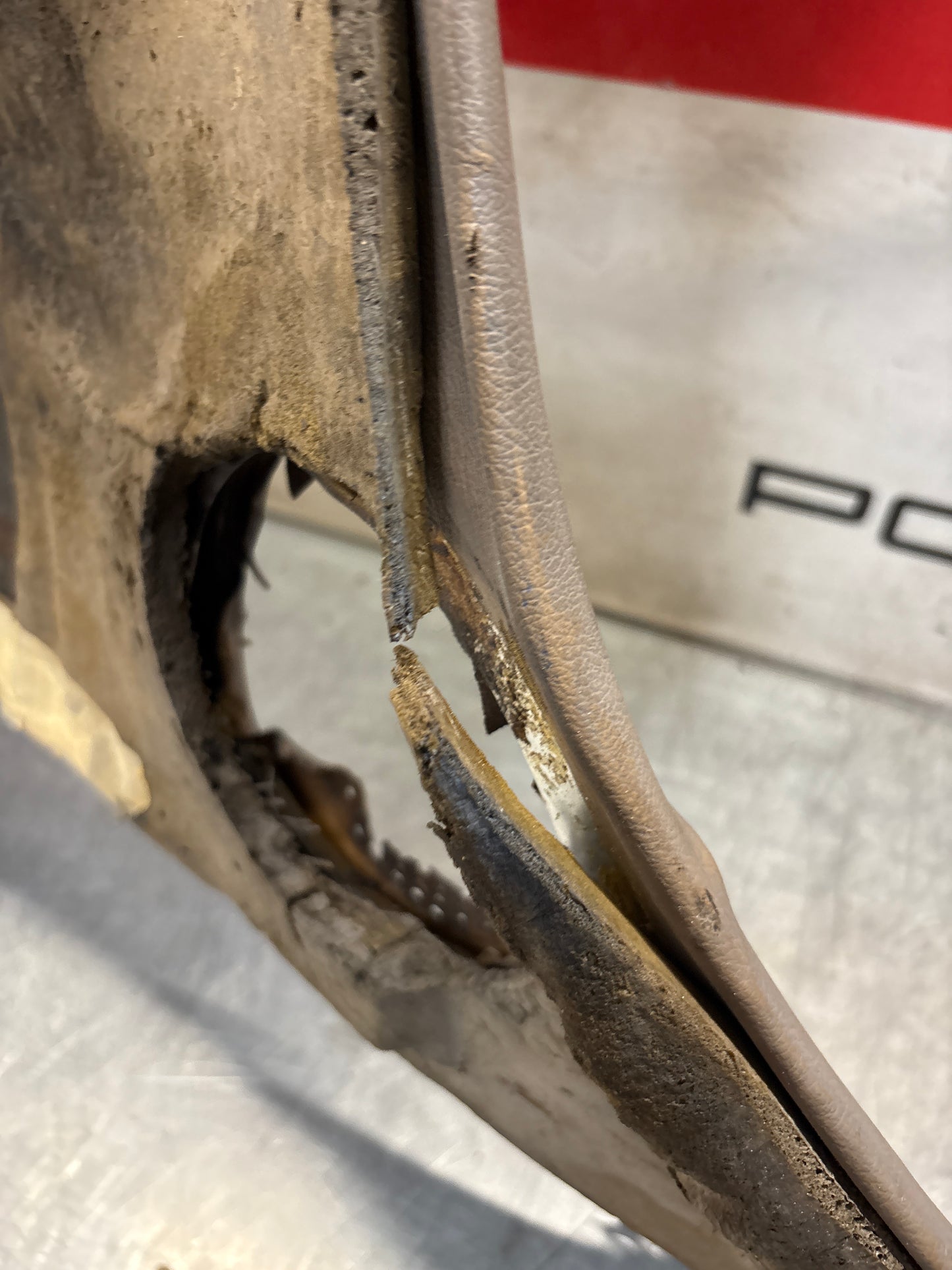 Porsche 928 right side lower side trim panel, grey used 92855502257