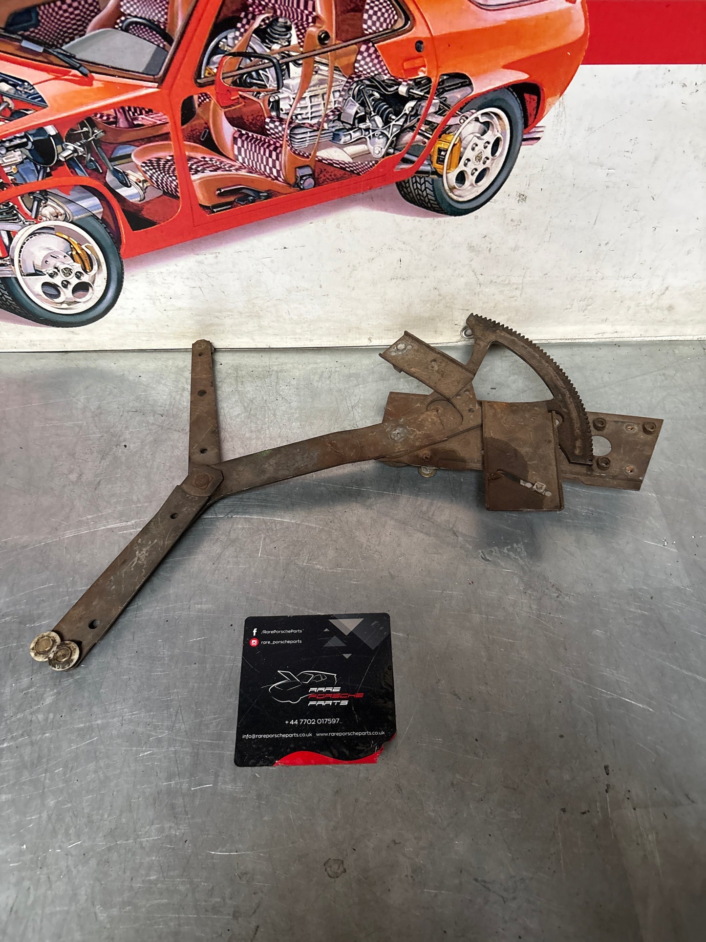 Porsche 911 Targa 73-89 left window regulator, used 91154200342
