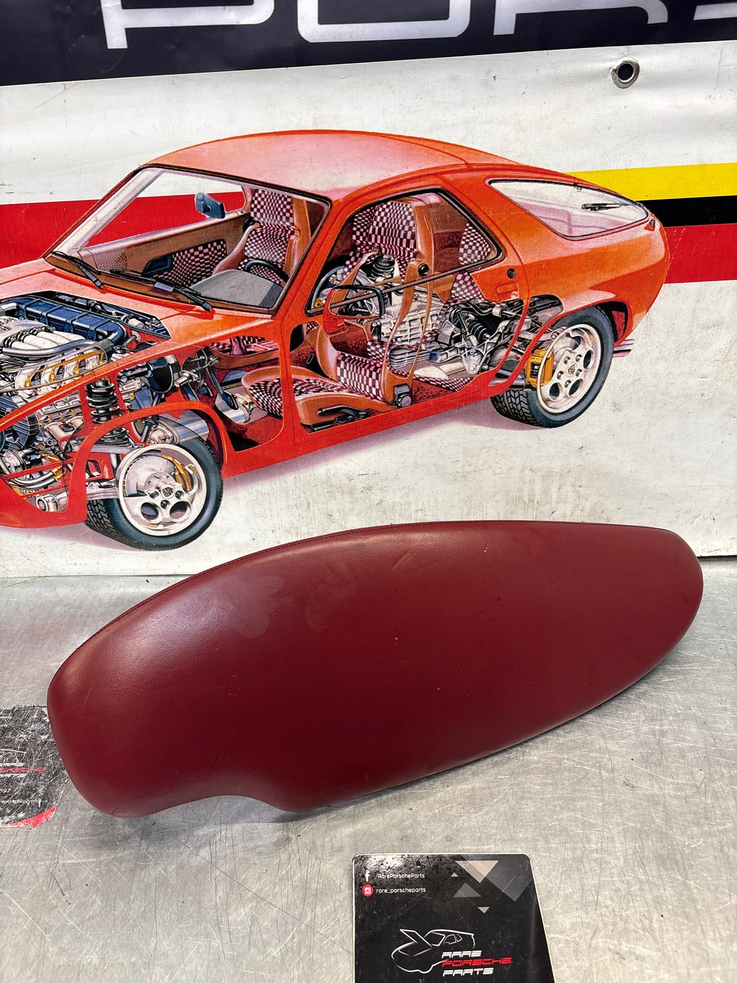 Porsche 911 996 RHD dasboard cluster trim, used, burgundy 99655205902