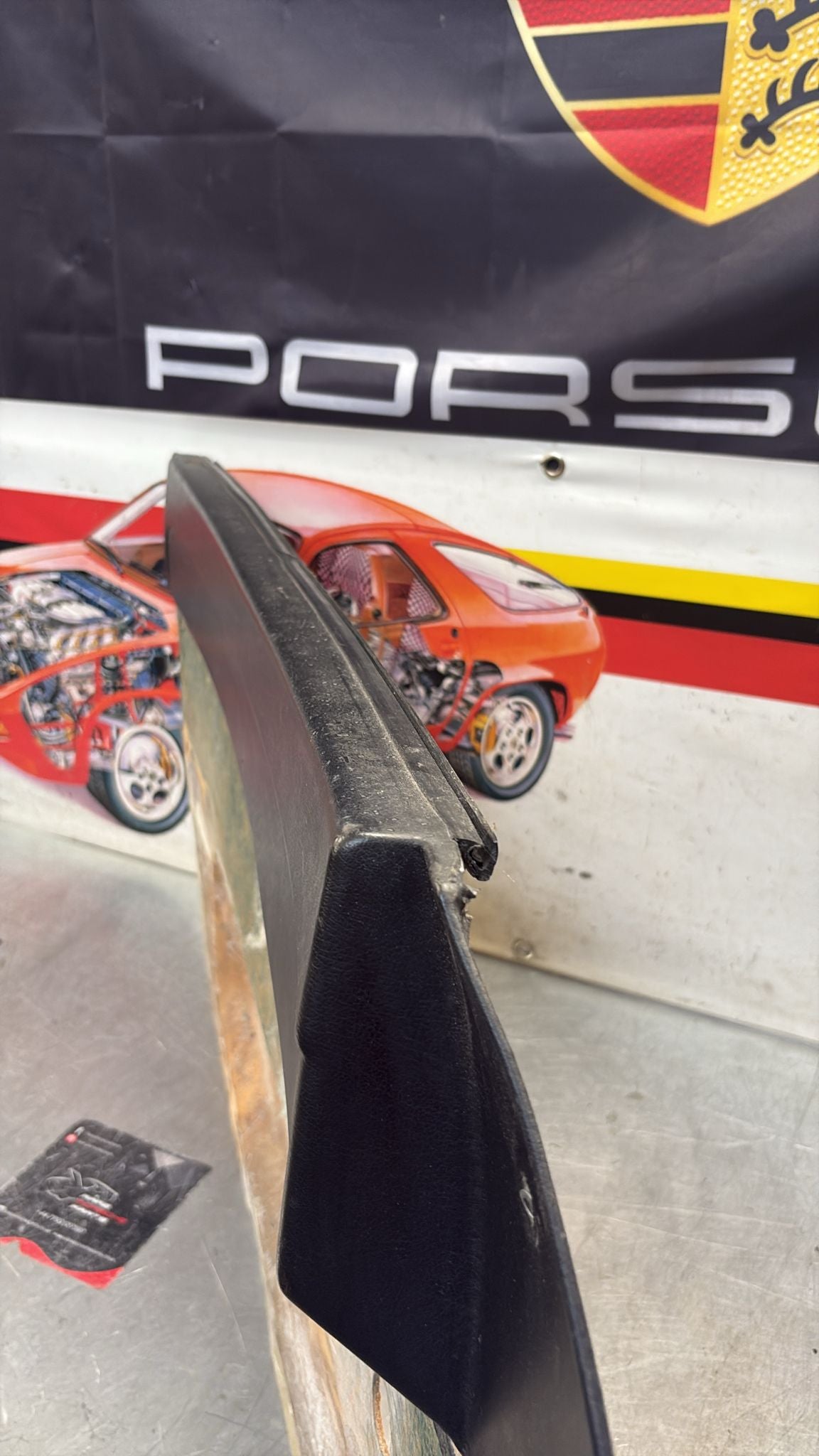 Porsche 924 / 944 early left manual Used door card, black, 477867011 no fabric!