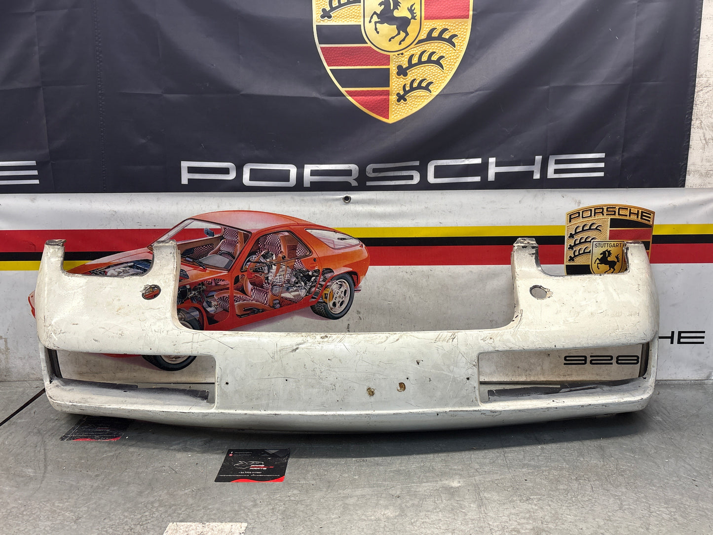 Porsche 928 front bumper cover panel, used 92850501306