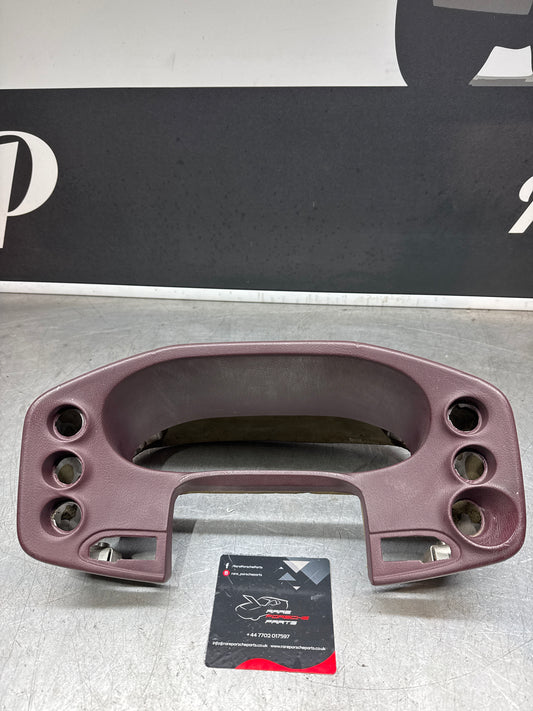 Porsche 928 S4 speedometer cluster frame, burgundy, used 92855203104