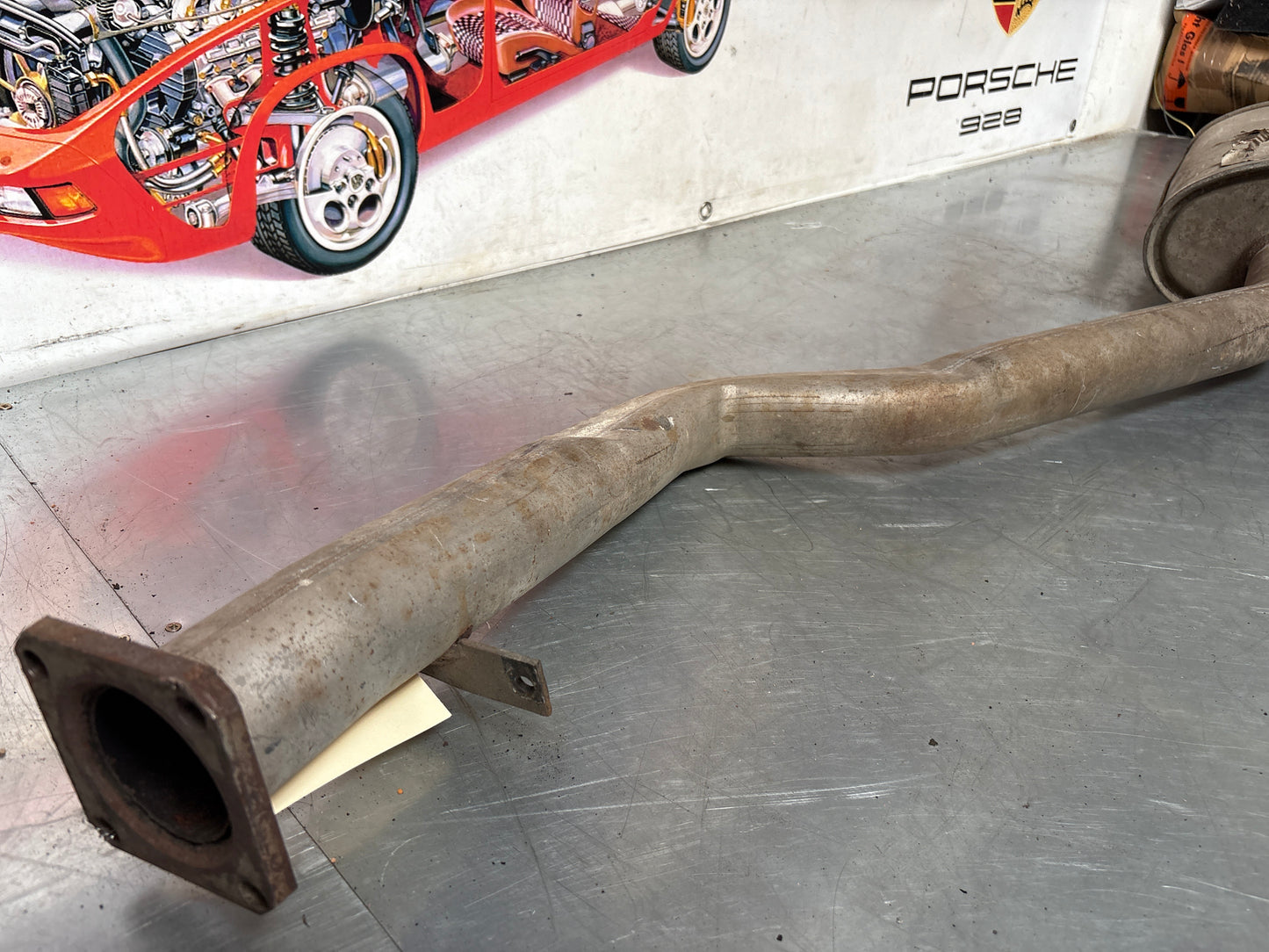 Porsche 944 Turbo exhaust system rear muffler, used, for spares or repair