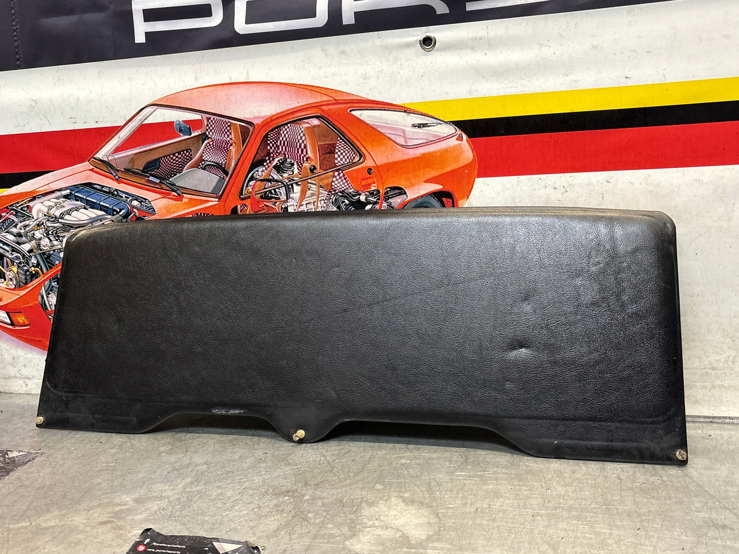 Porsche 928 sun roof headliner trim, black, used 92856406950KZ2