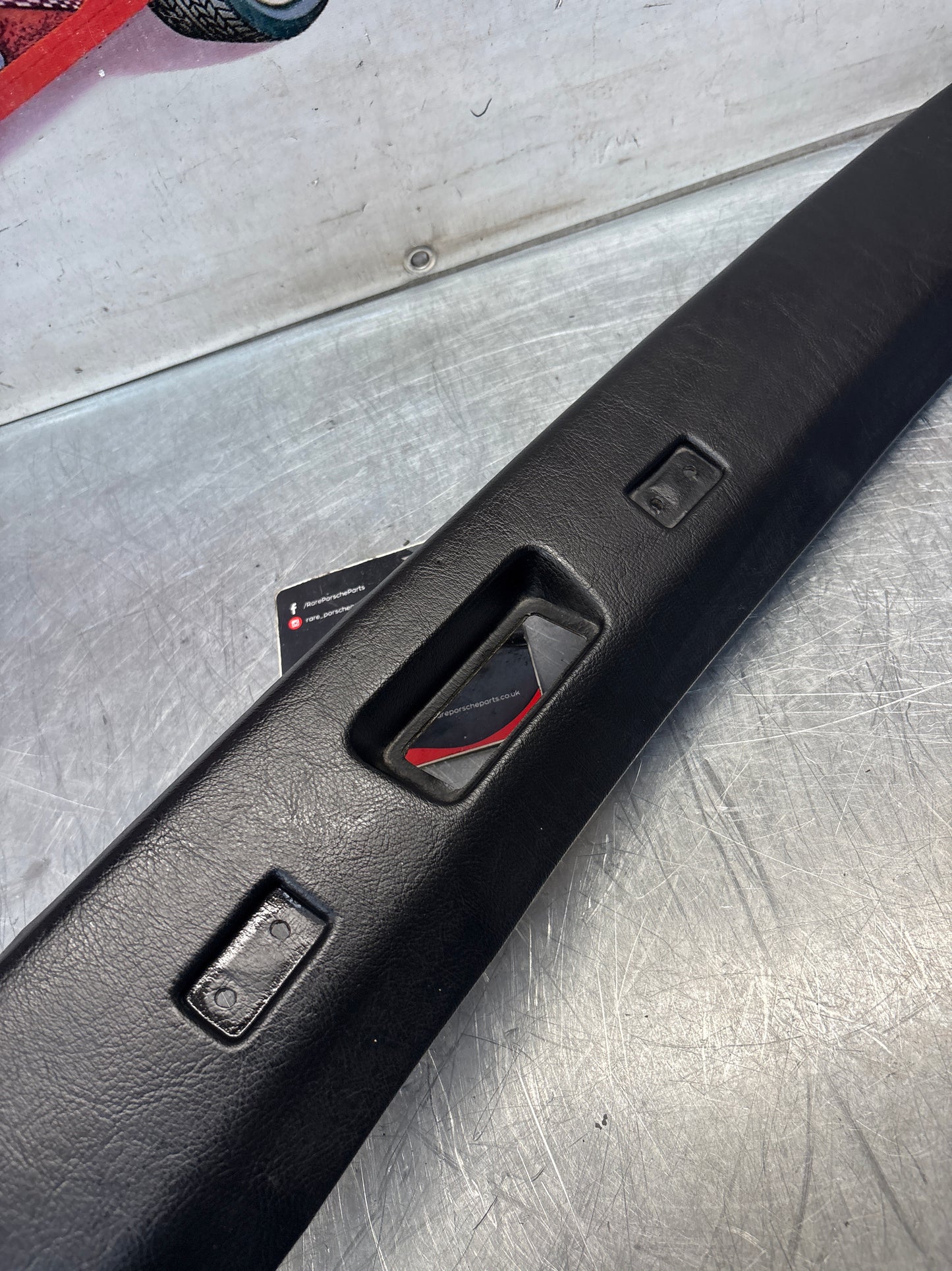 Porsche 944 / 968 front windshield panel trim, used, black 94455503700