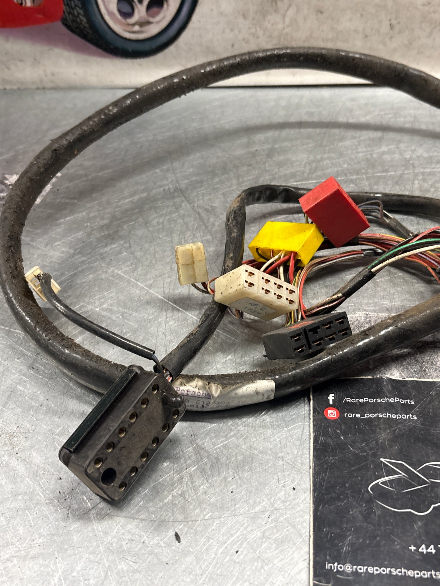 Porsche 928 S interior wiring harness, loom, rear section, from a LHD car, used 92861200424